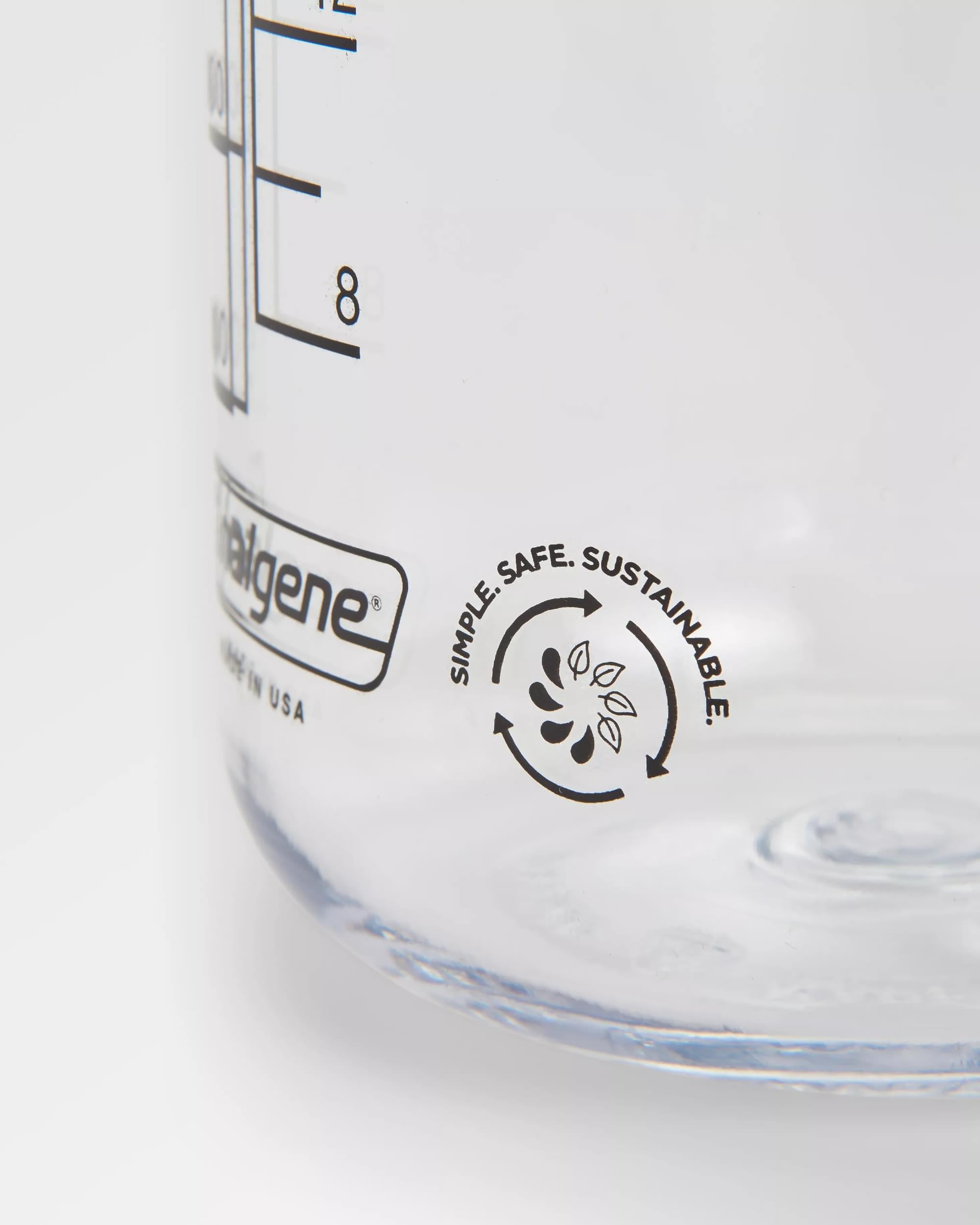 Nalgene 1L Wide Mouth Water Bottle - Clear - Clear - Flatlay