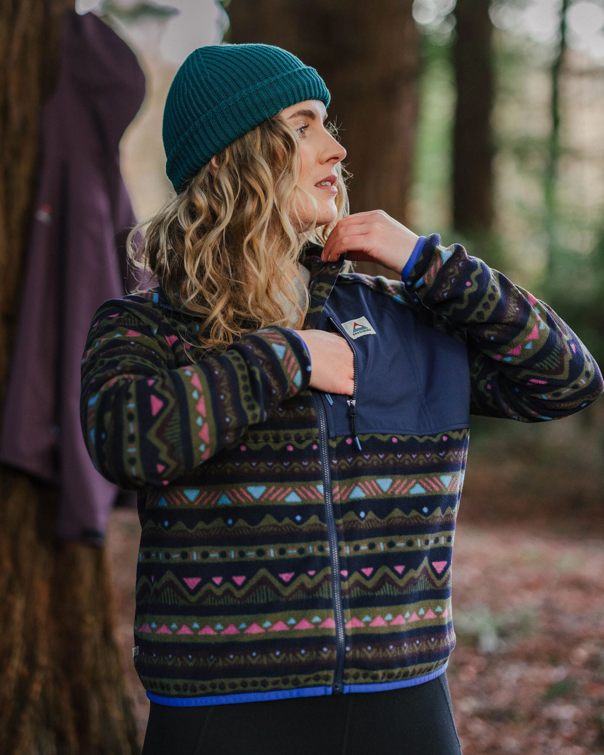 Breckenridge Recycled Waterproof 3 In 1 Jacket - Deep Plum - Lifestyle