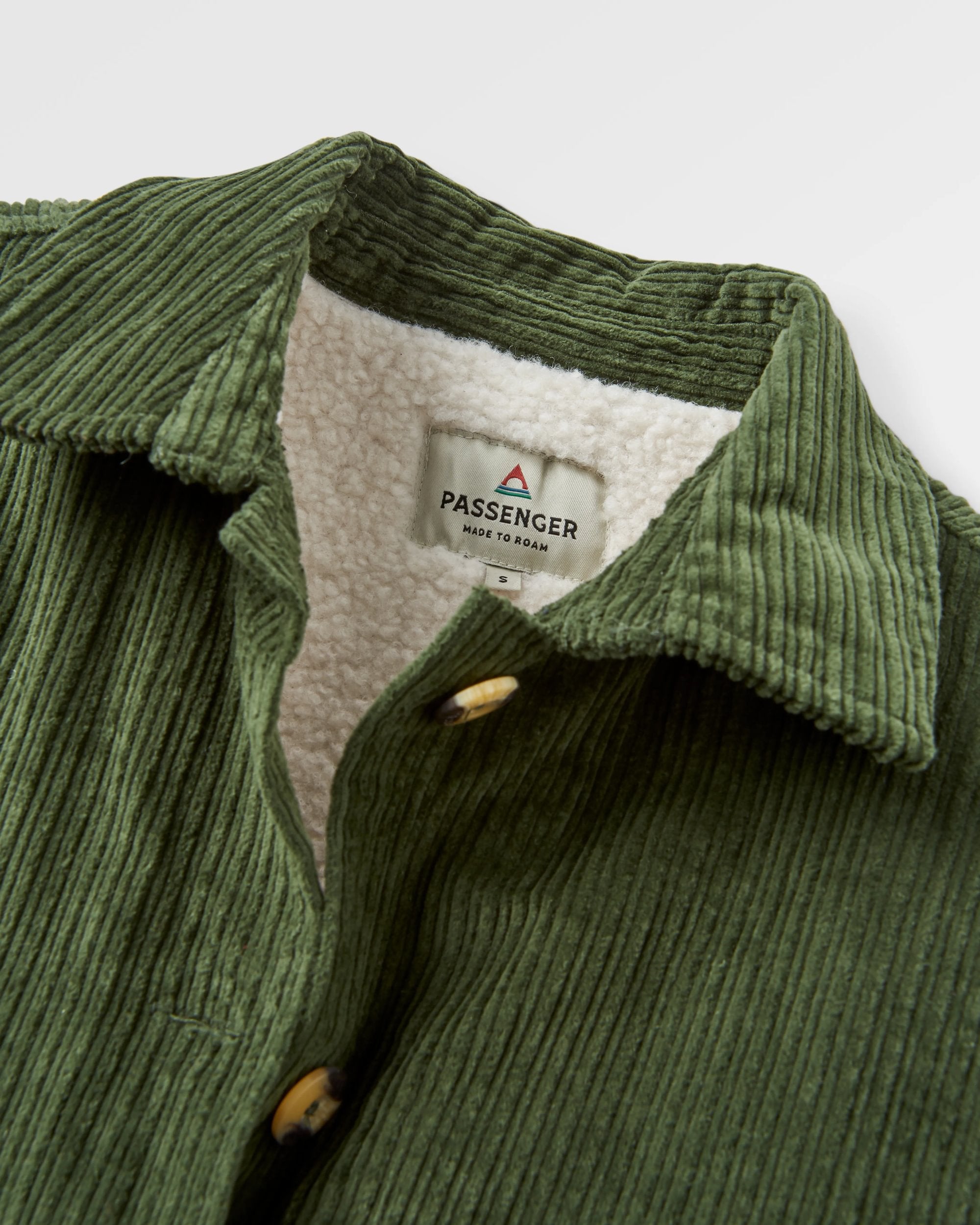 Flint Corduroy Overshirt - Fir Tree - Flatlay
