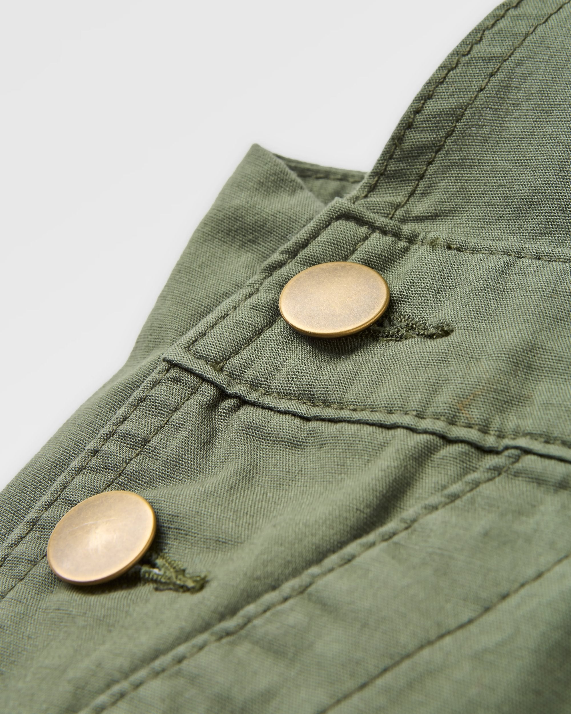 Shuffle Light Short Dungarees - Wild Green - Flatlay