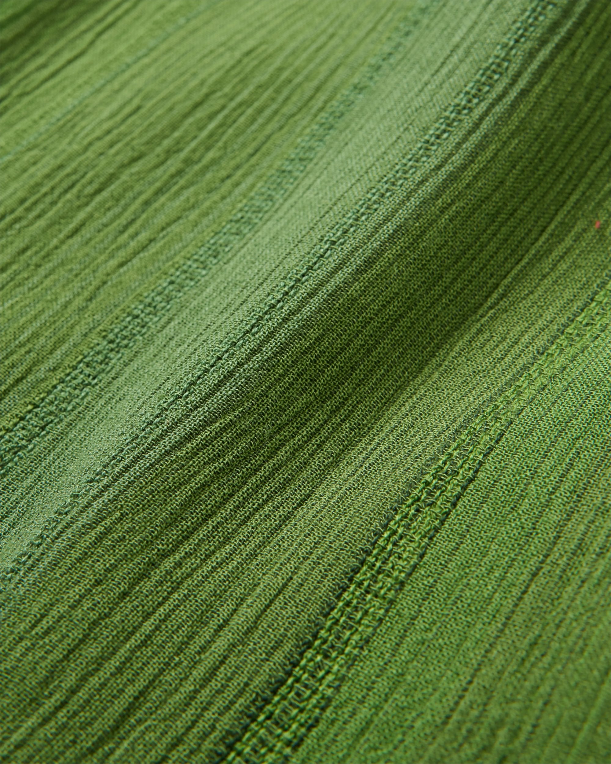 Daylily Loose Trouser - Stem Green Stripe - Flatlay