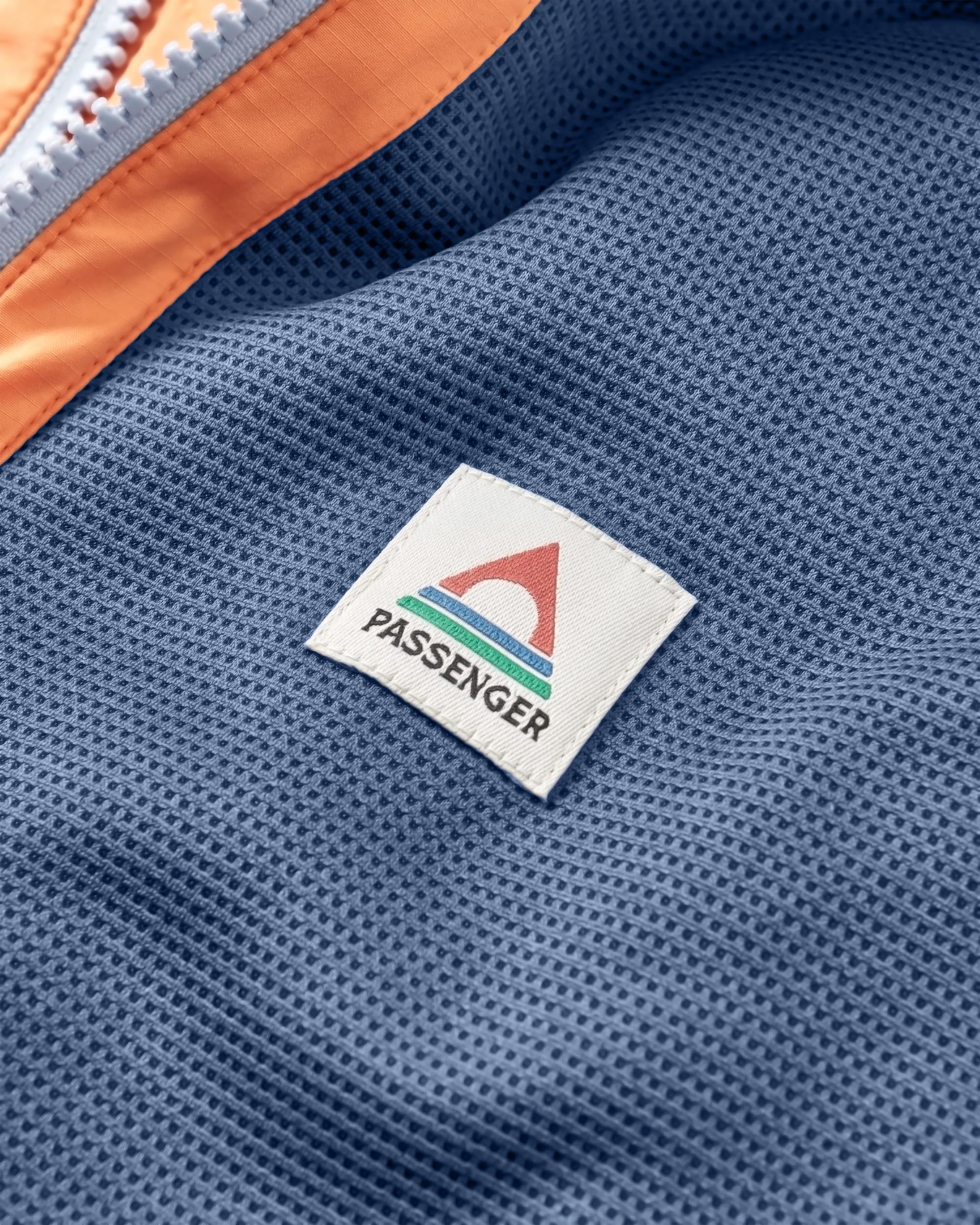 Slope Hooded Recycled Fleece - Dark Denim - Flatlay