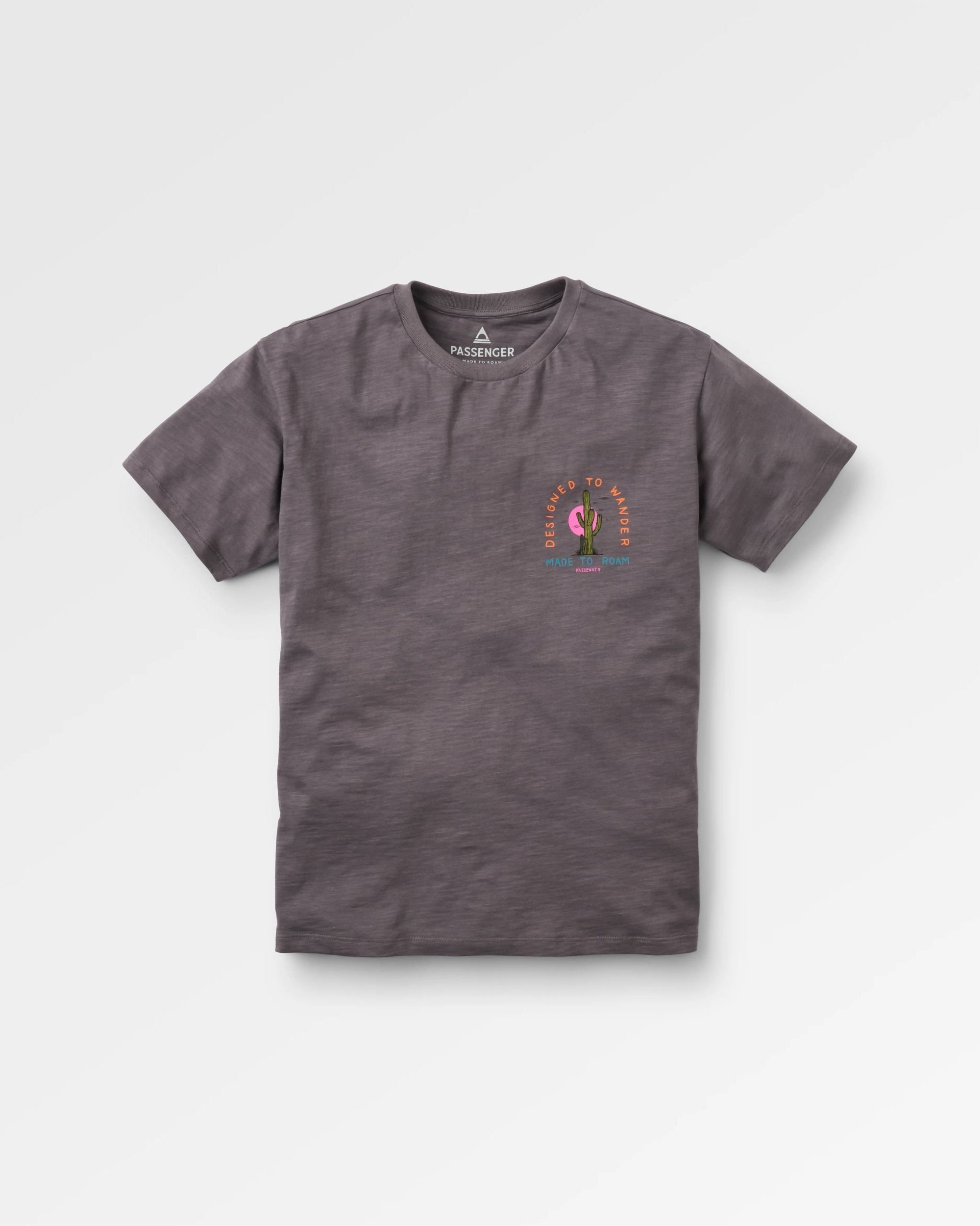 Explore T-Shirt - Charcoal - Flatlay
