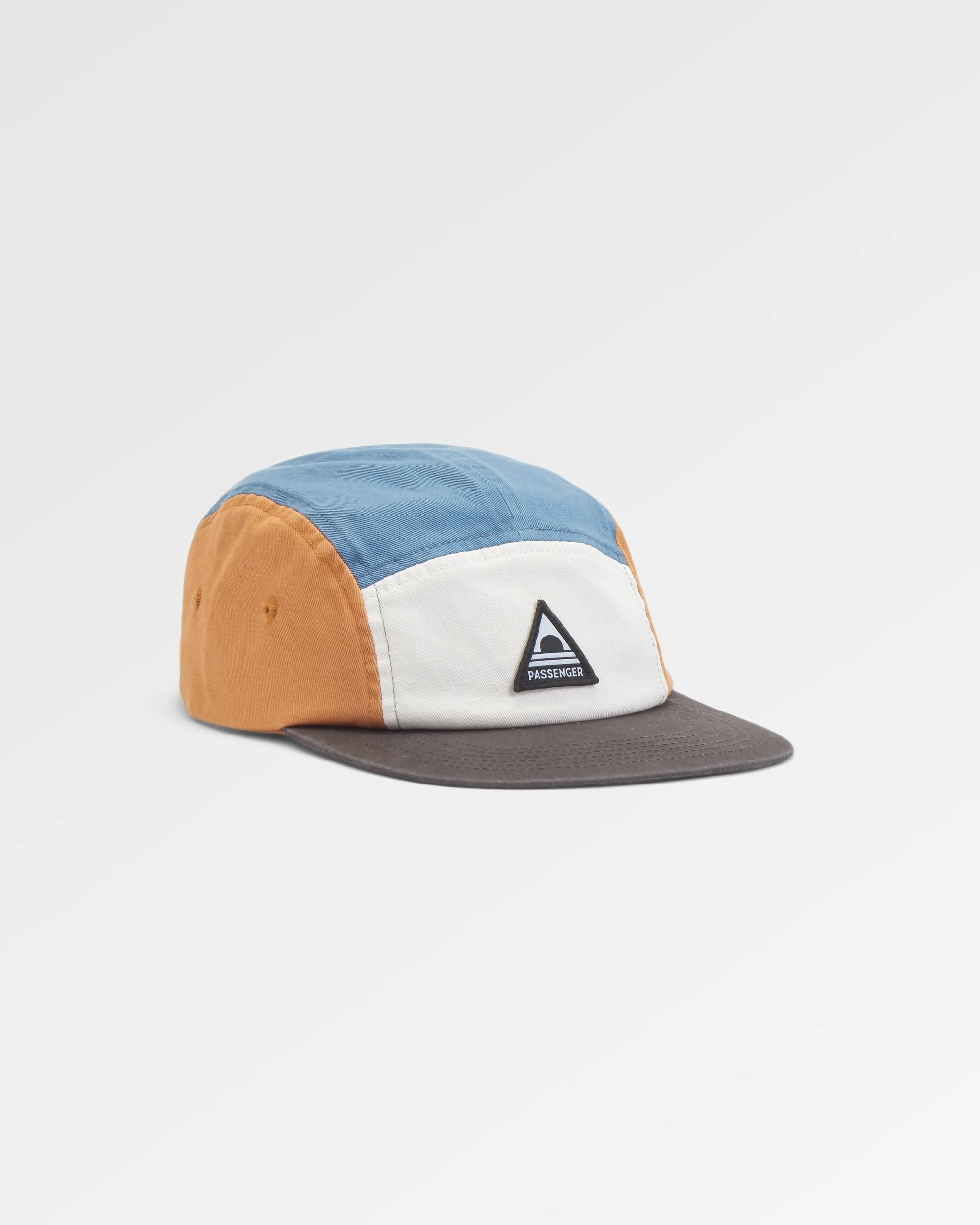 Fixie Recycled 5 Panel Cap - Spruce Yellow Multi - Flatlay