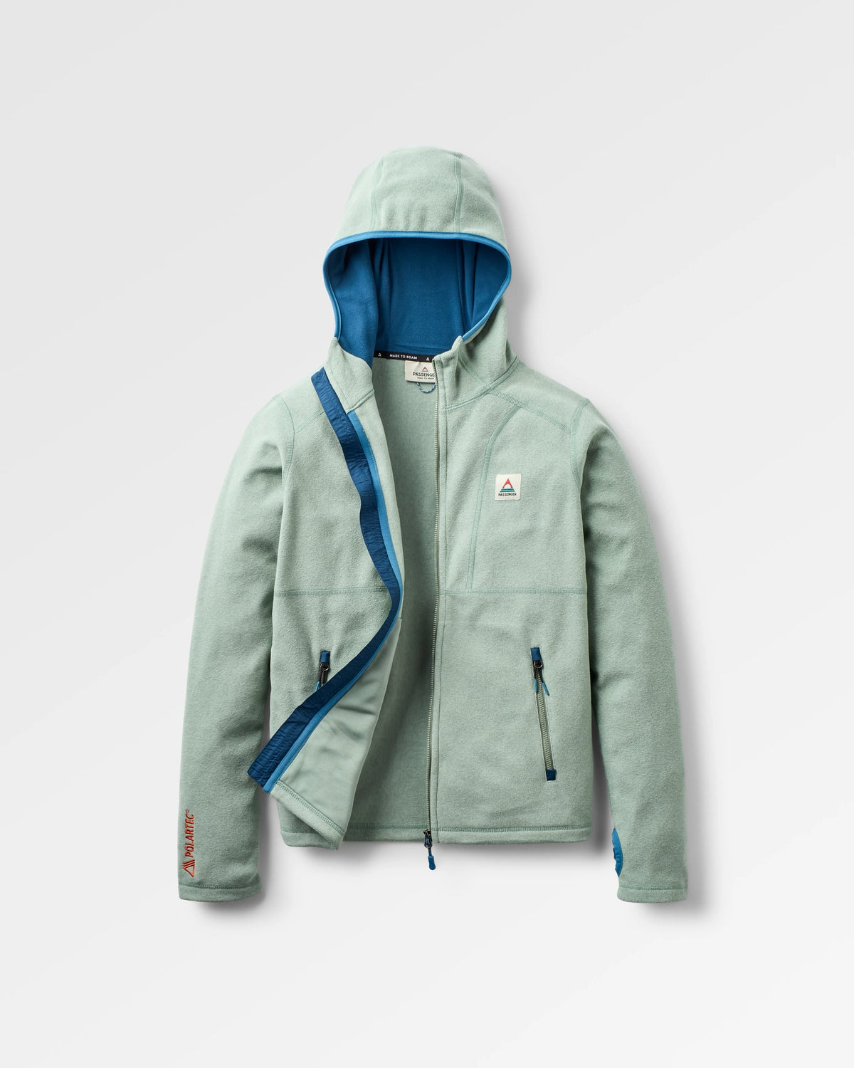 Crest Polartec® Fleece Hoodie - Pistachio - Flatlay