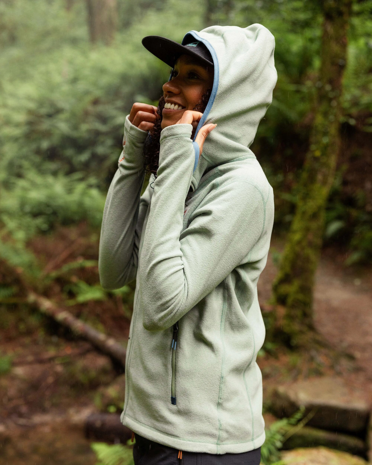 Crest Polartec® Fleece Hoodie - Pistachio - Lifestyle