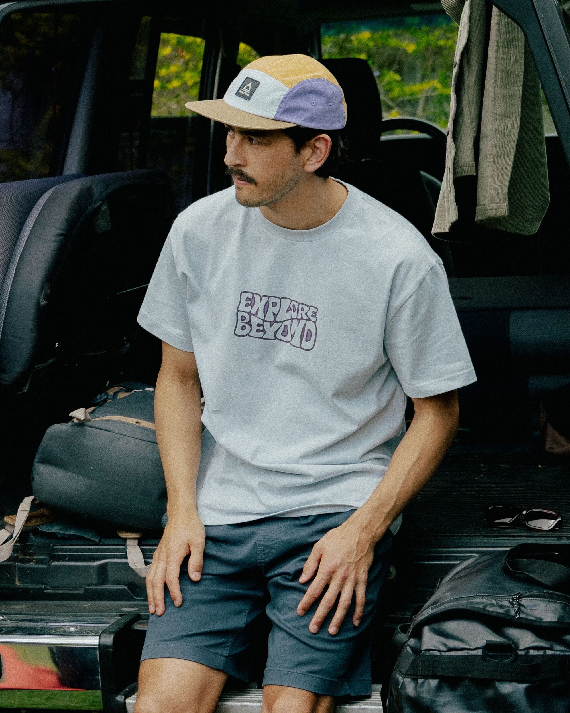 Beyond Relaxed Fit T-Shirt - Grey Blue - Lifestyle