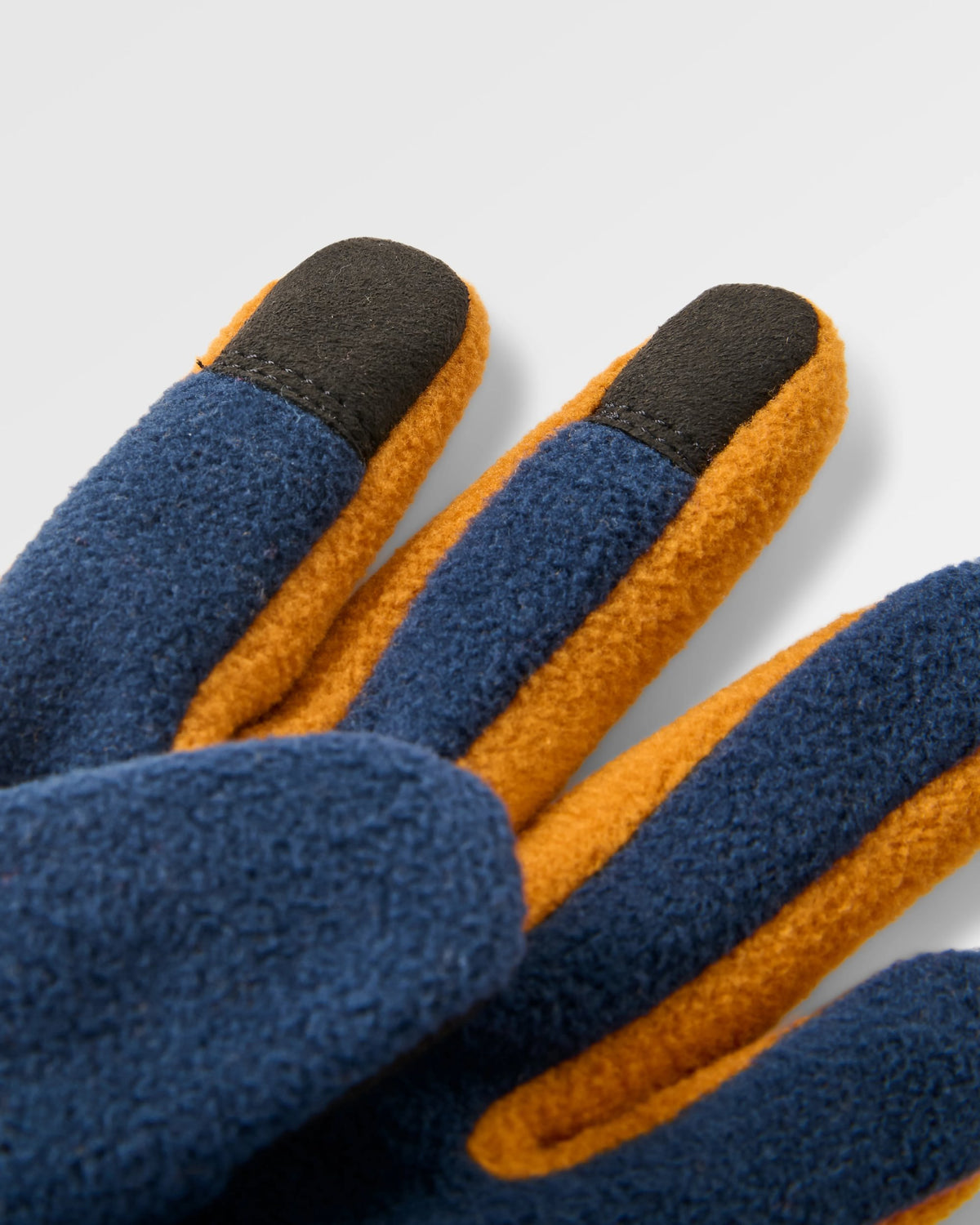 Daytrip Polar Fleece Gloves - Rich Navy/ Retro Orange - Flatlay