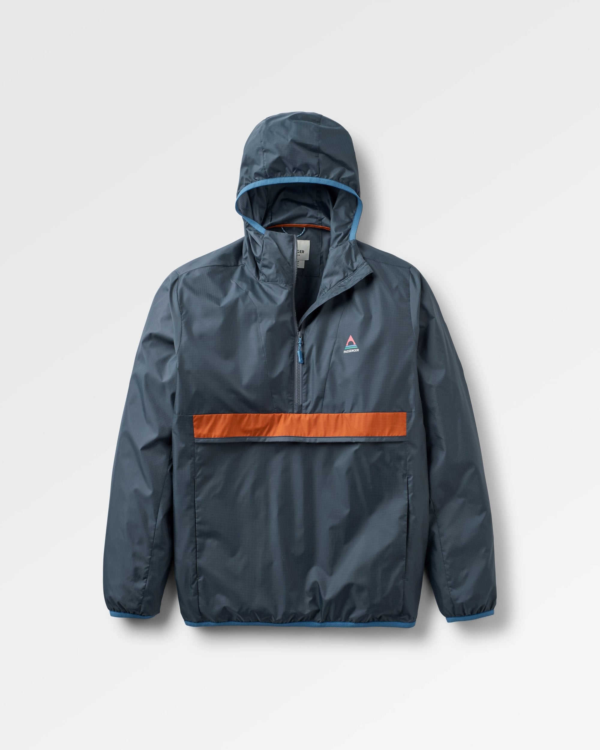 Viento Recycled Windshell Anorak - Charcoal - Flatlay
