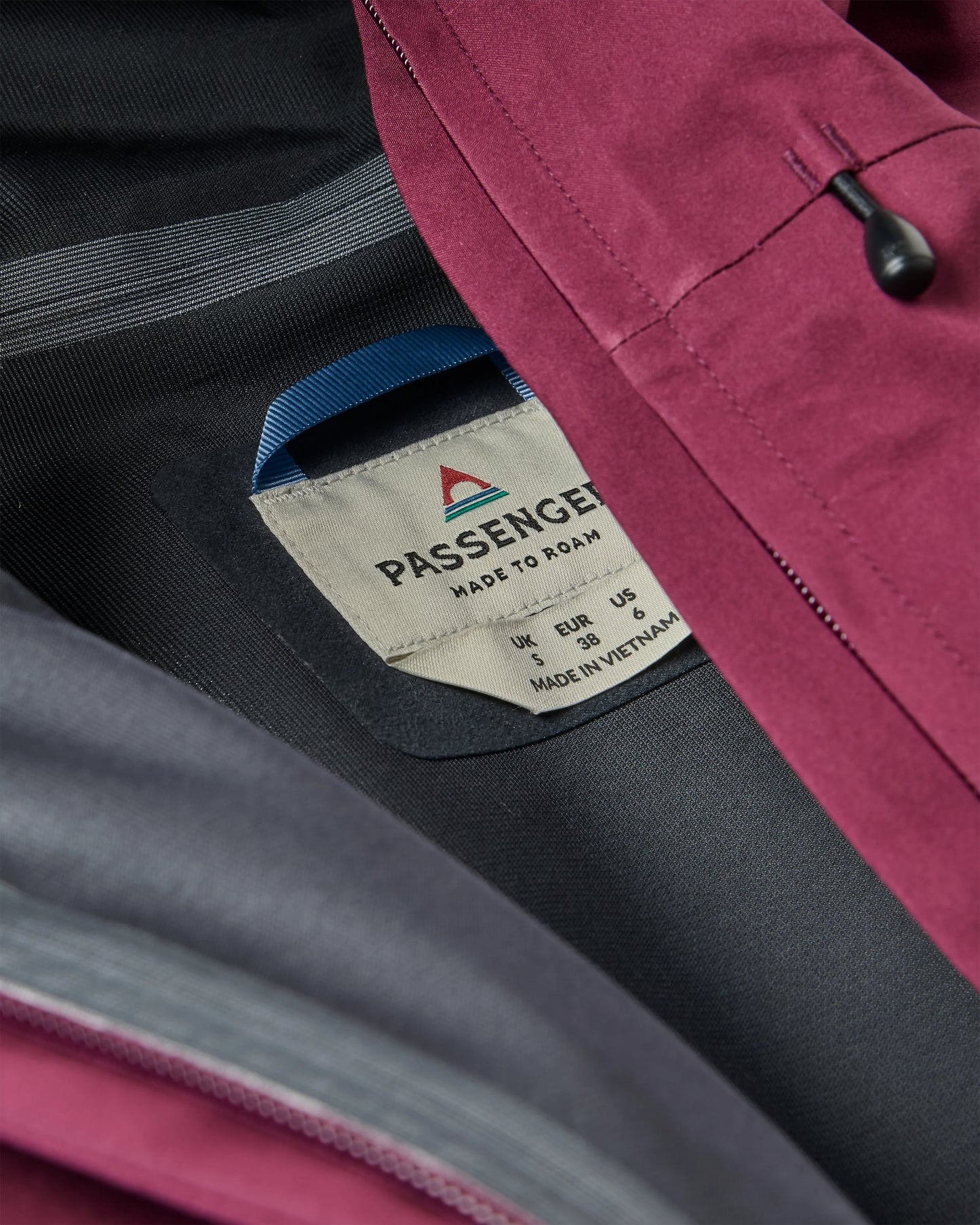 Five Element Recycled Waterproof Jacket - Fig - Flatlay