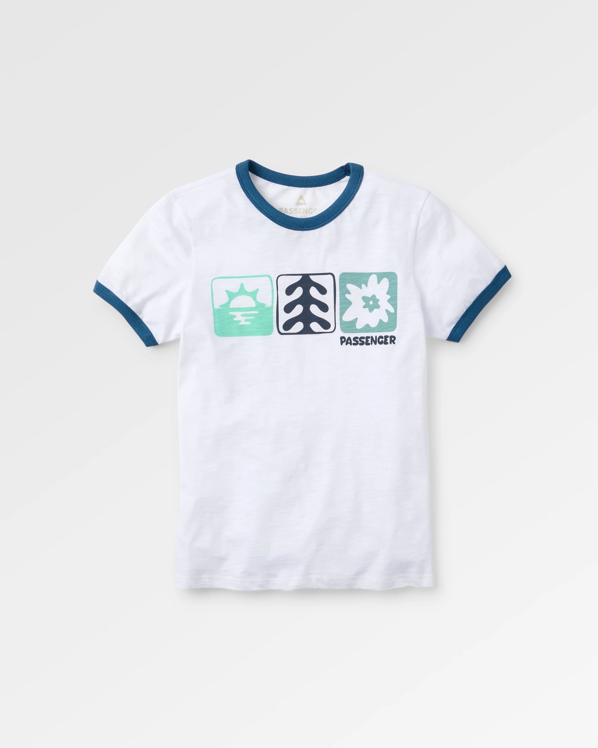 Daze Recycled Cotton T-Shirt - White - Flatlay