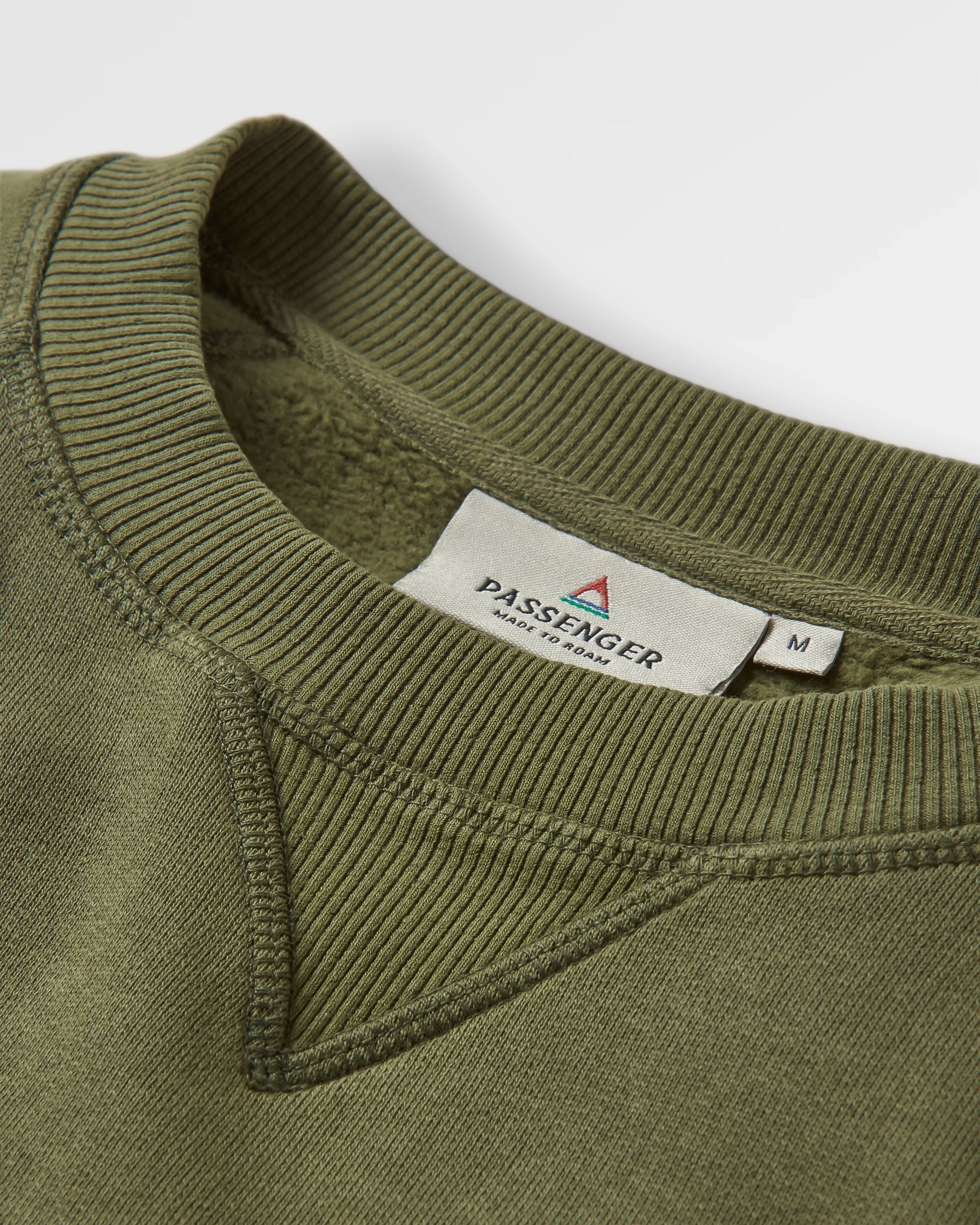 Heritage Recycled Cotton Sweatshirt - Khaki - Flatlay