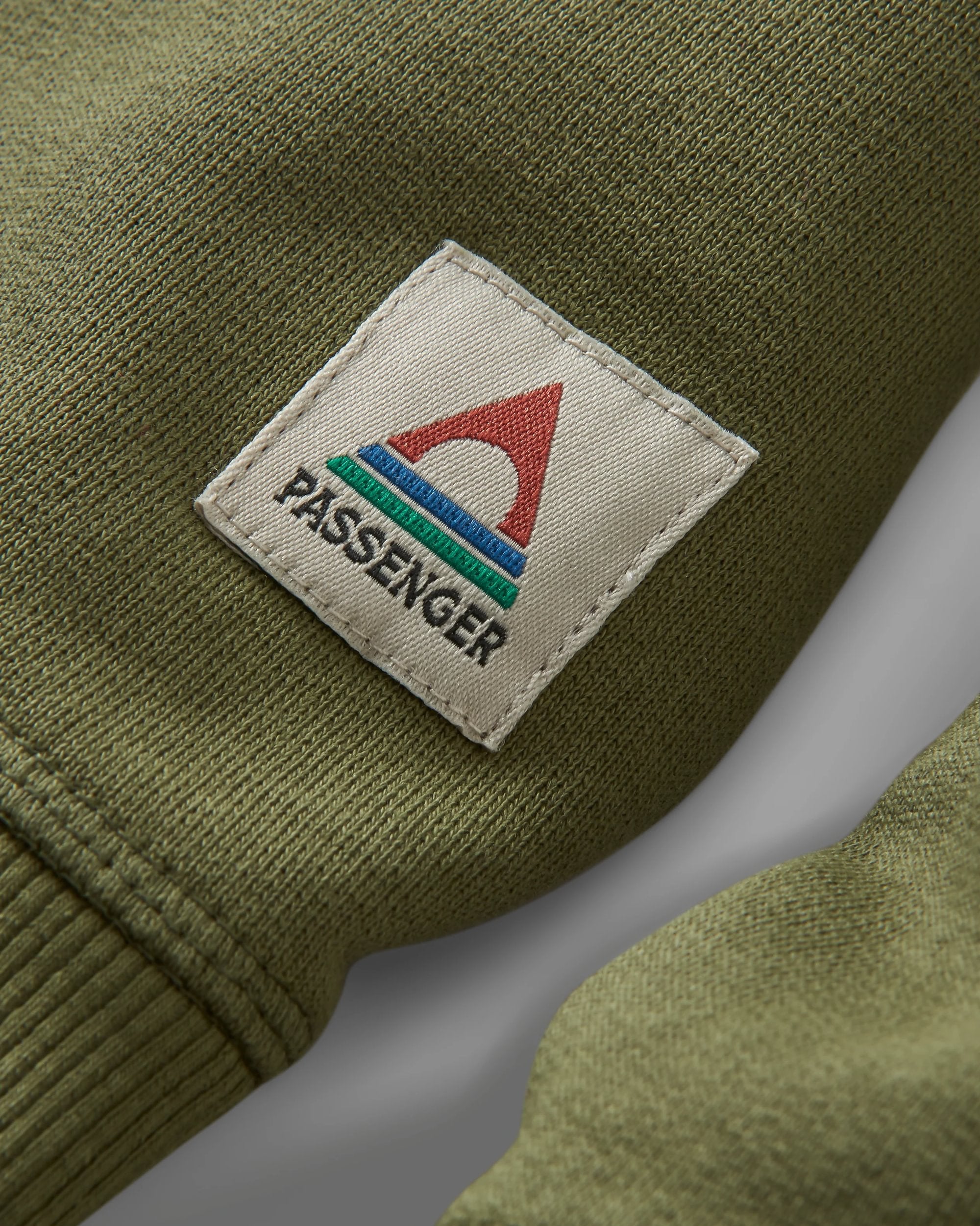 Heritage Recycled Cotton Sweatshirt - Khaki - Flatlay