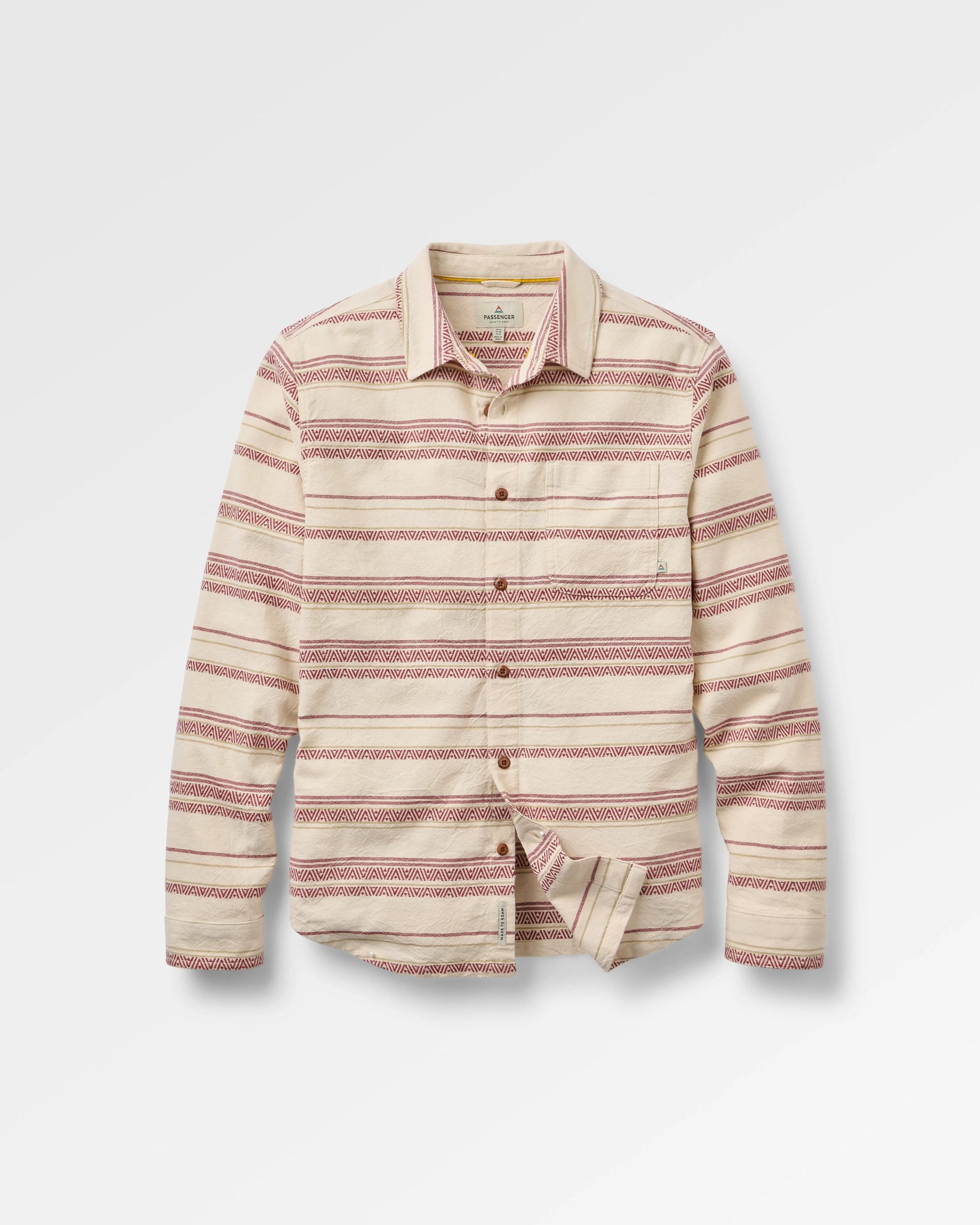 Voyage Jacquard Shirt - Birch - Flatlay