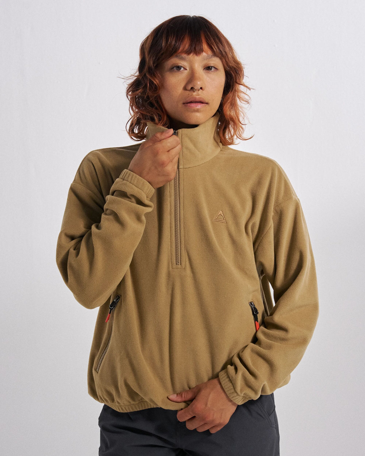 Ayla Micro Polartec® Fleece - Biscuit - Studio Model