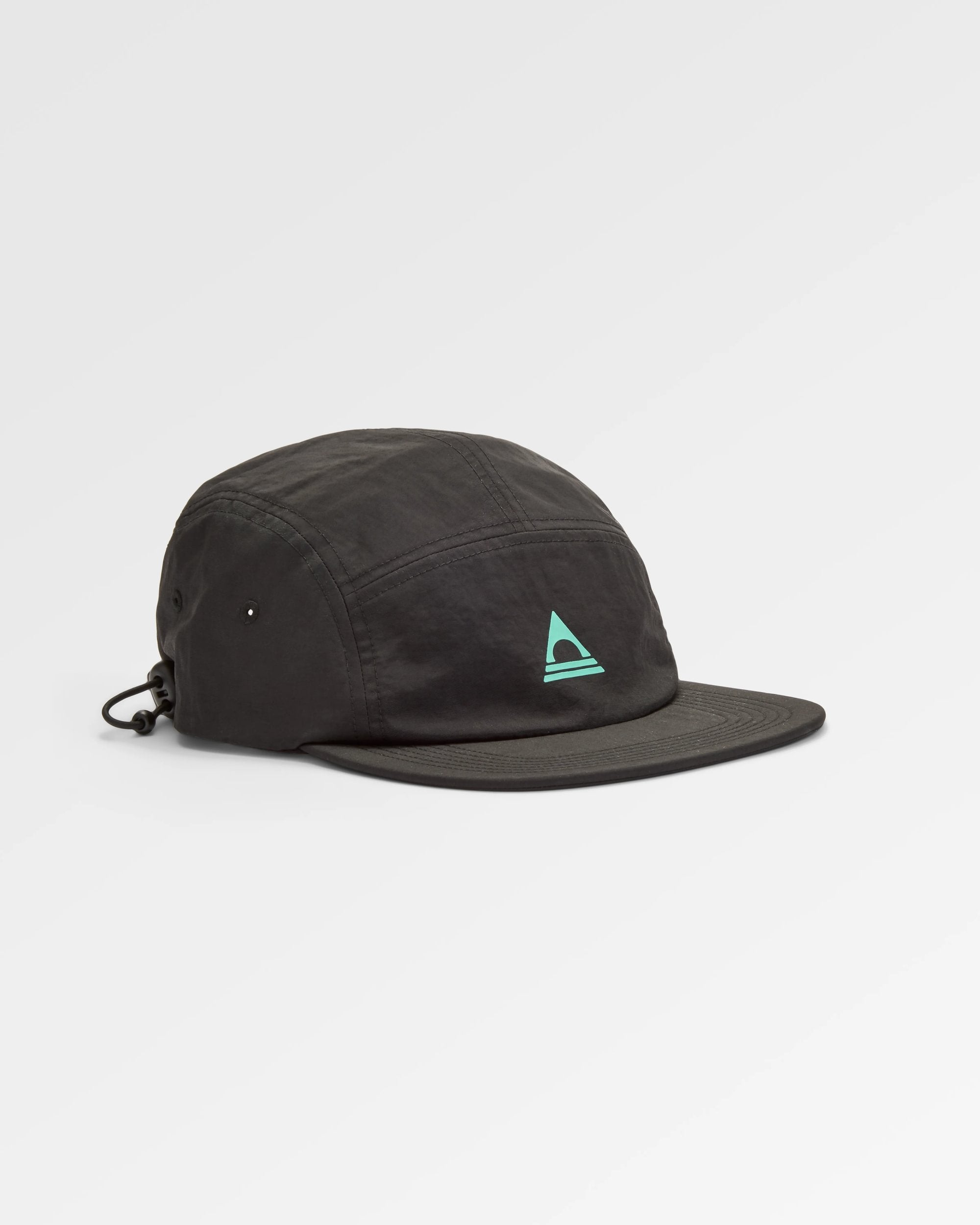 Emerge 5 Panel Trail Cap - Black - Flatlay