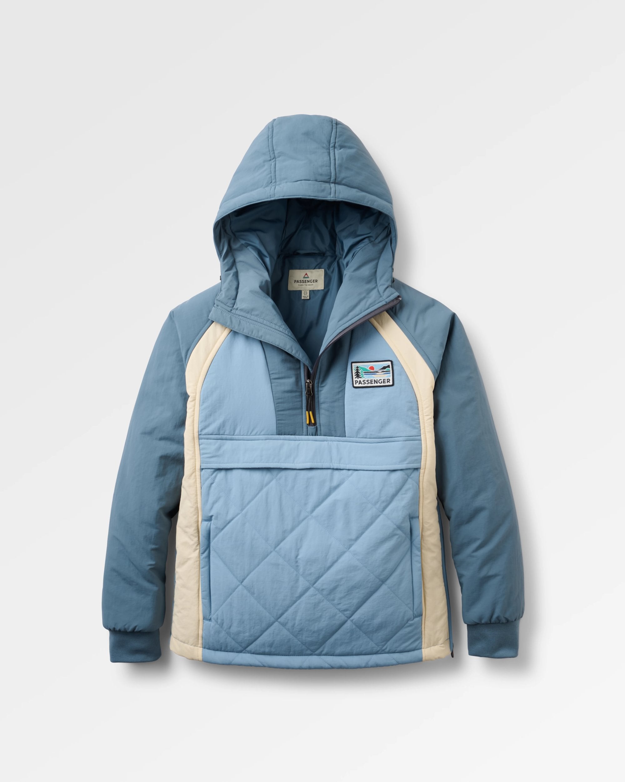 Ocean Insulated Anorak - Stormy Blue/Faded Denim - Flatlay