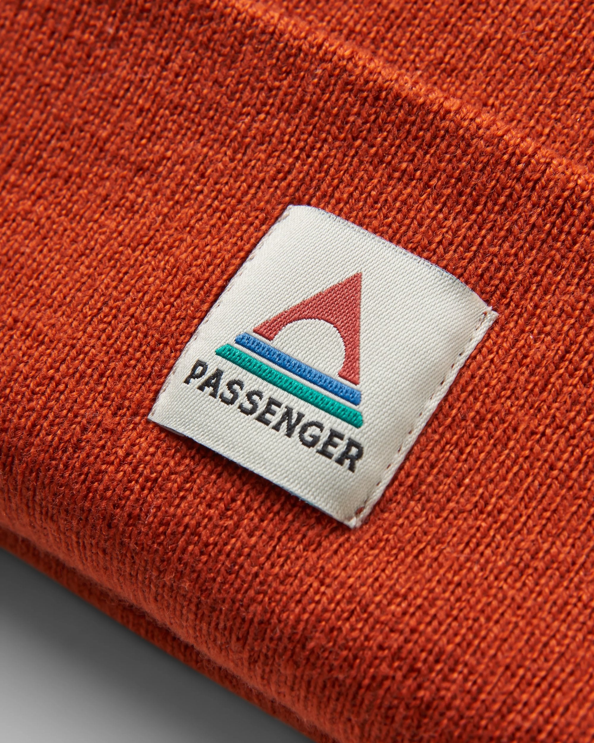 Core Recycled High-Top Beanie - Rust - Flatlay