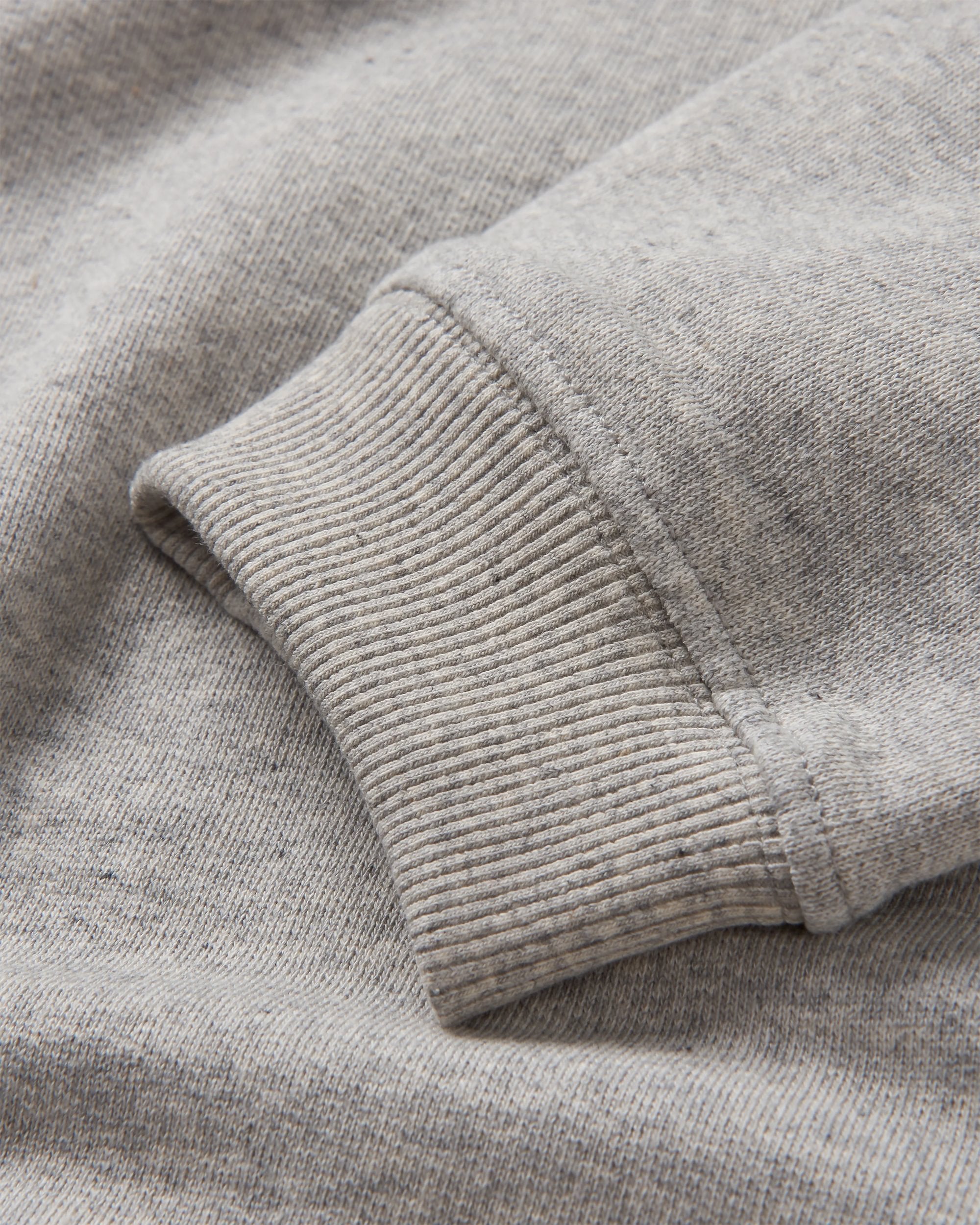 Heritage Recycled Cotton Oversized Sweatshirt - Mid Grey Marl - Flatlay