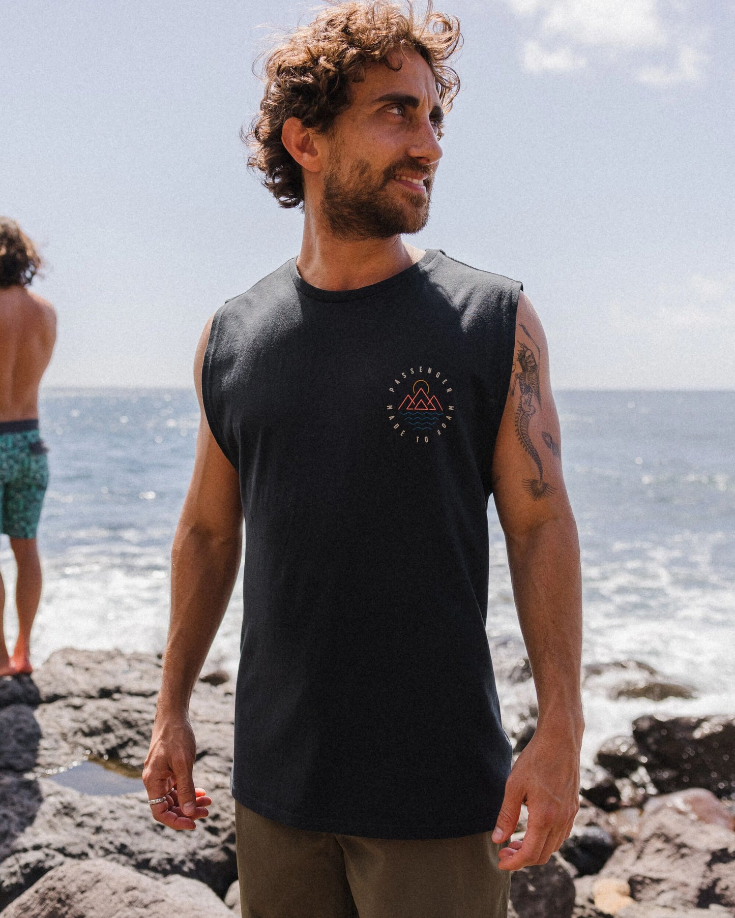 Escapism Recycled Cotton Vest - Black - Lifestyle