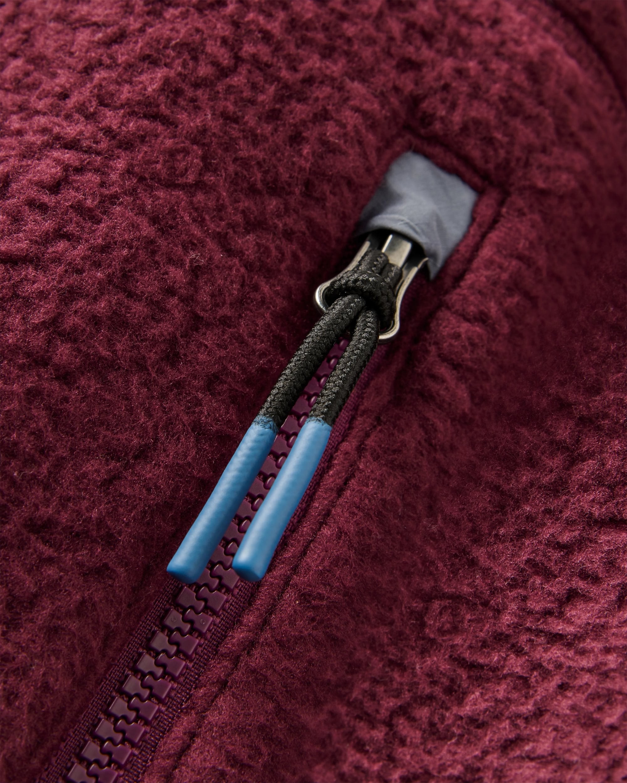 Ventura 1/2 Zip Recycled Sherpa Fleece - Fig - Flatlay