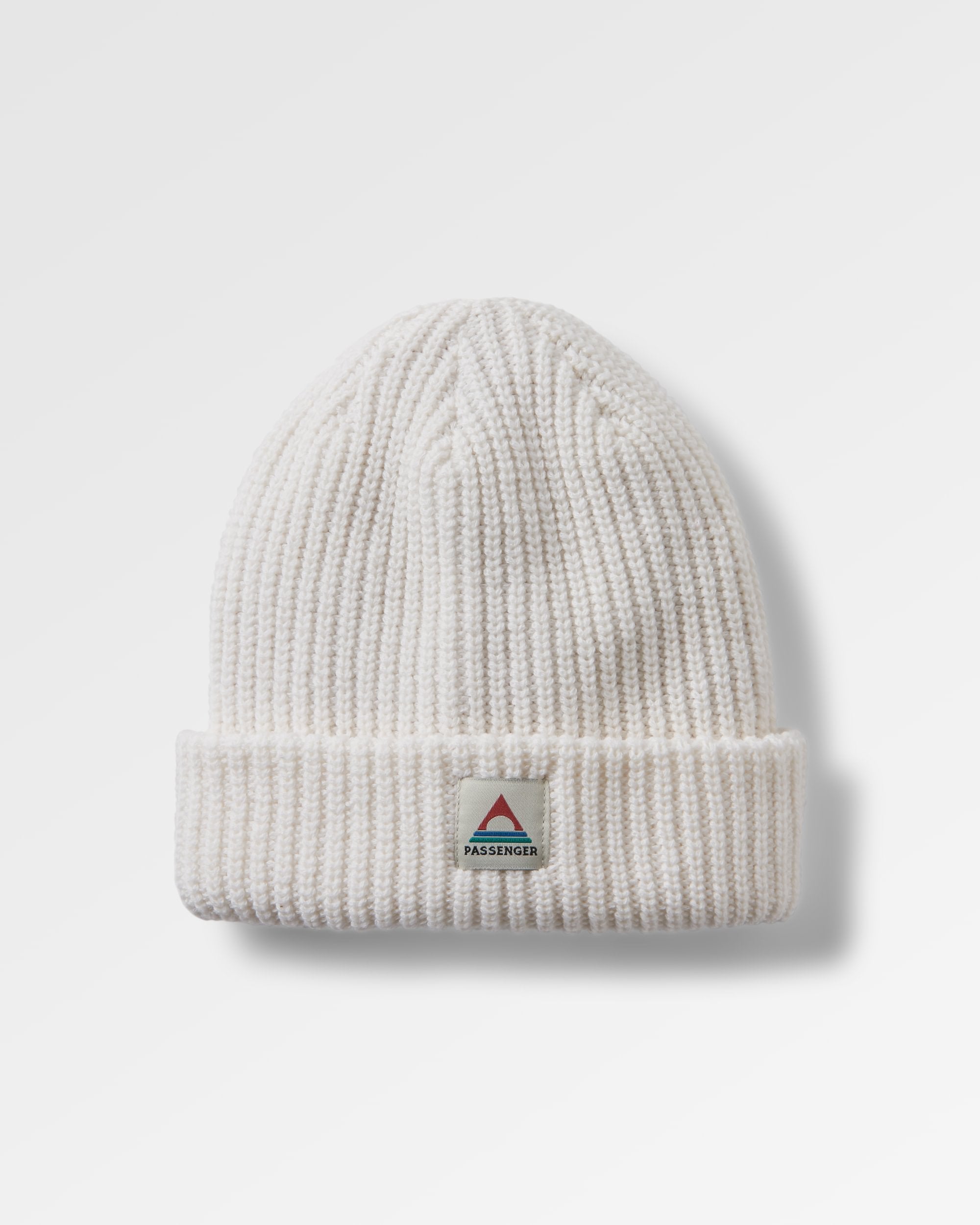 Beechwood Fleece Lined Recycled Beanie - Vintage White - Flatlay