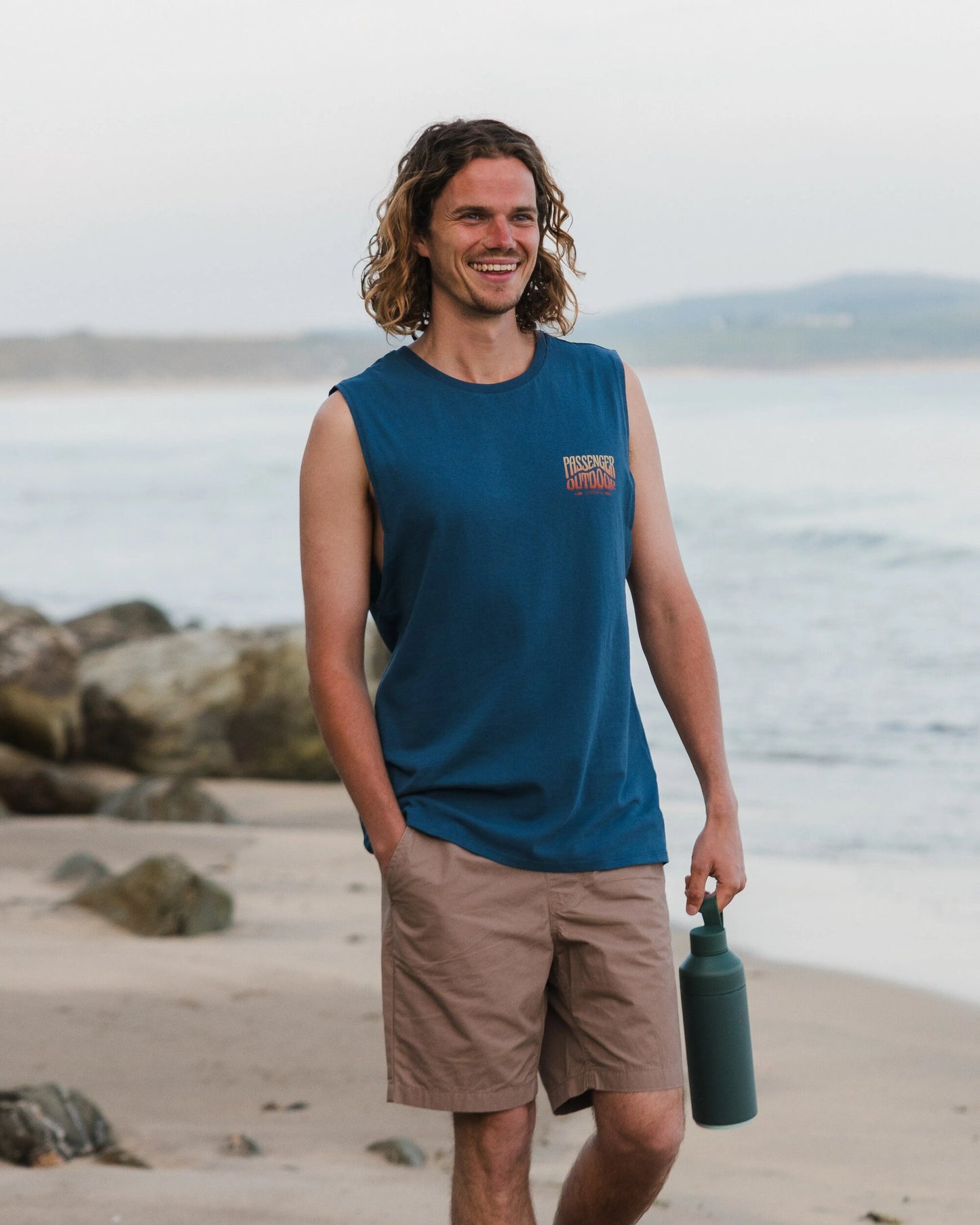 Yuca Recycled Cotton Vest - Dark Denim