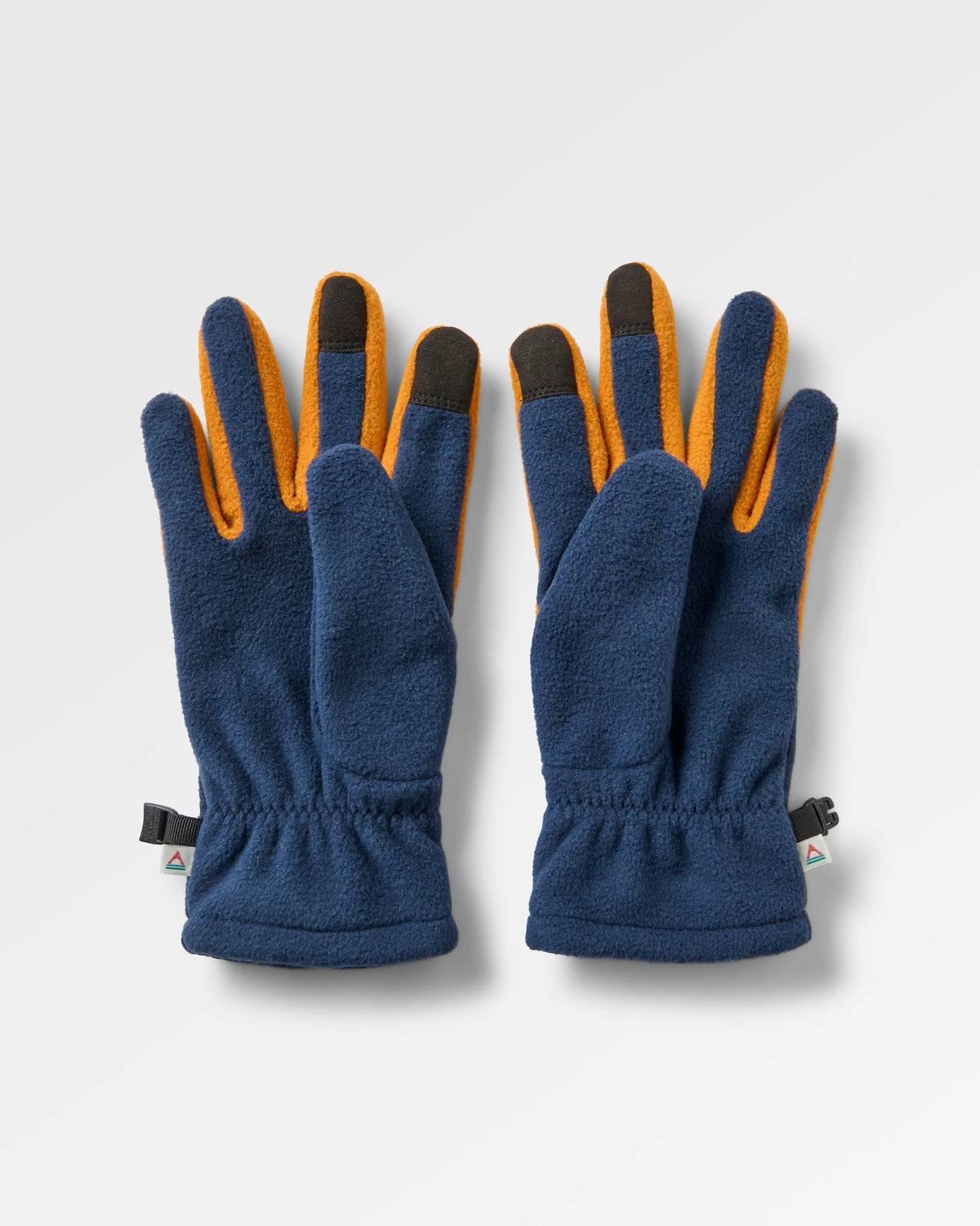 Daytrip Polar Fleece Gloves - Rich Navy/ Retro Orange - Flatlay