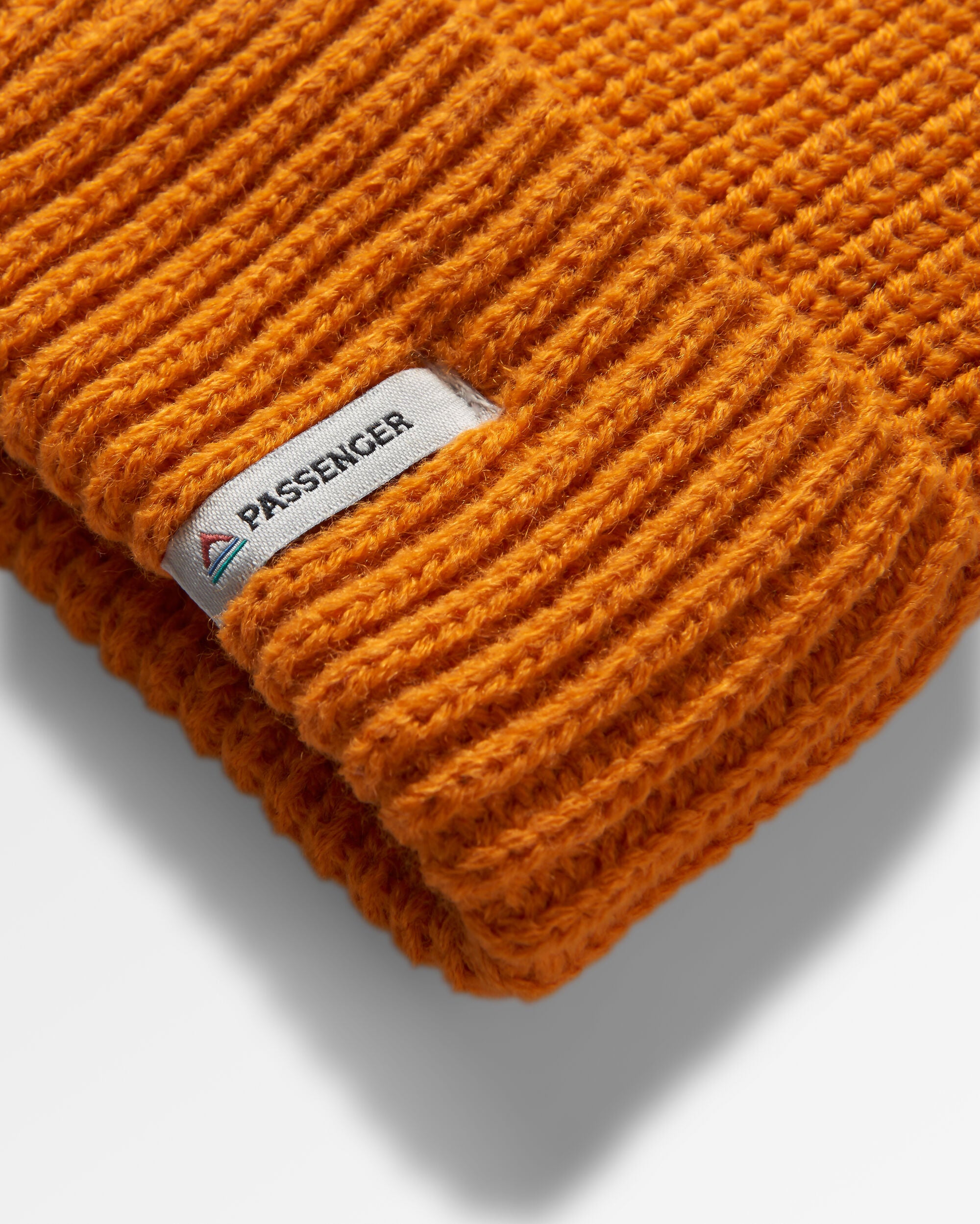 Compass Recycled Beanie - Sunrise Orange - Flatlay