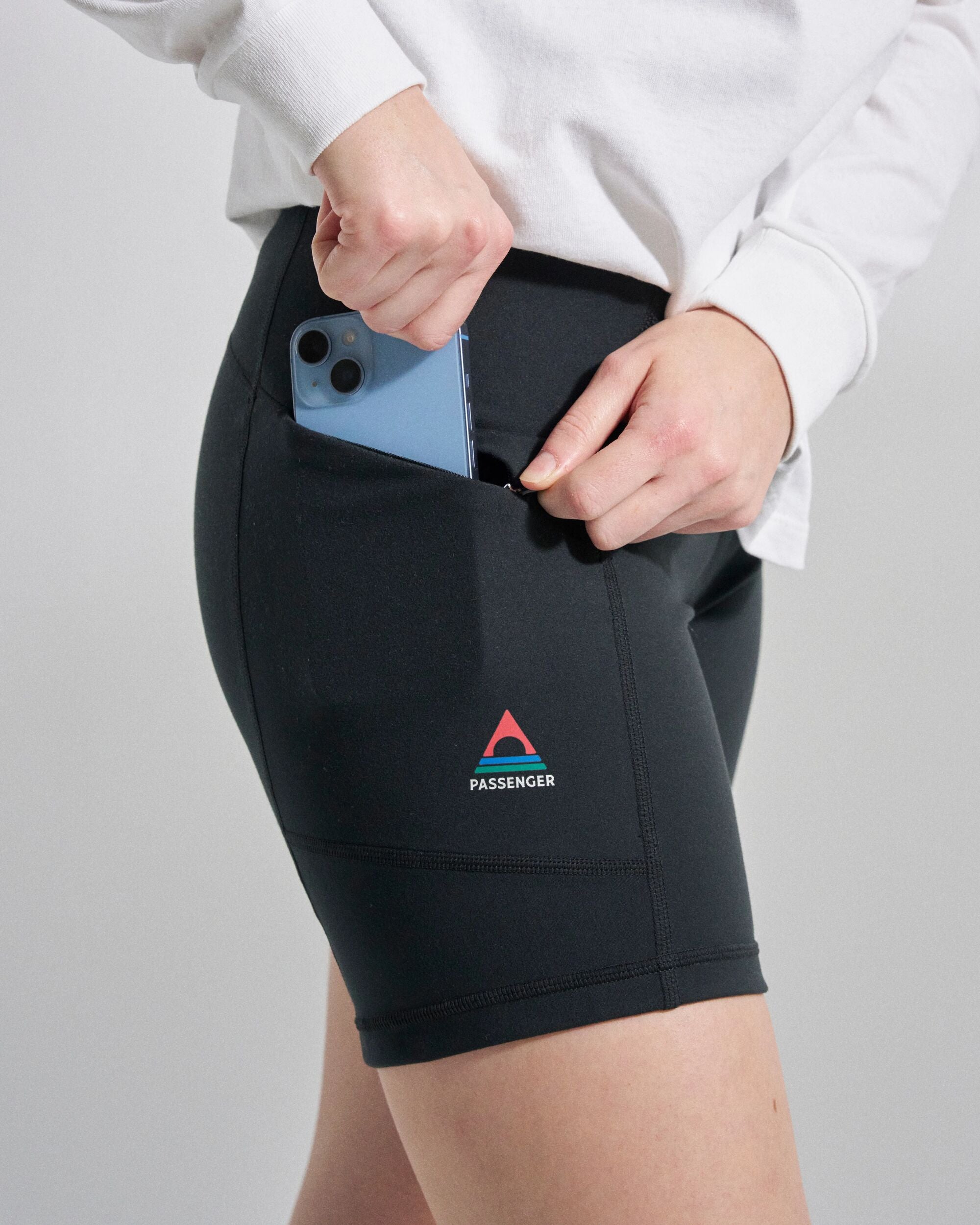 Womens Solscape Active Short - Black - Studio Model