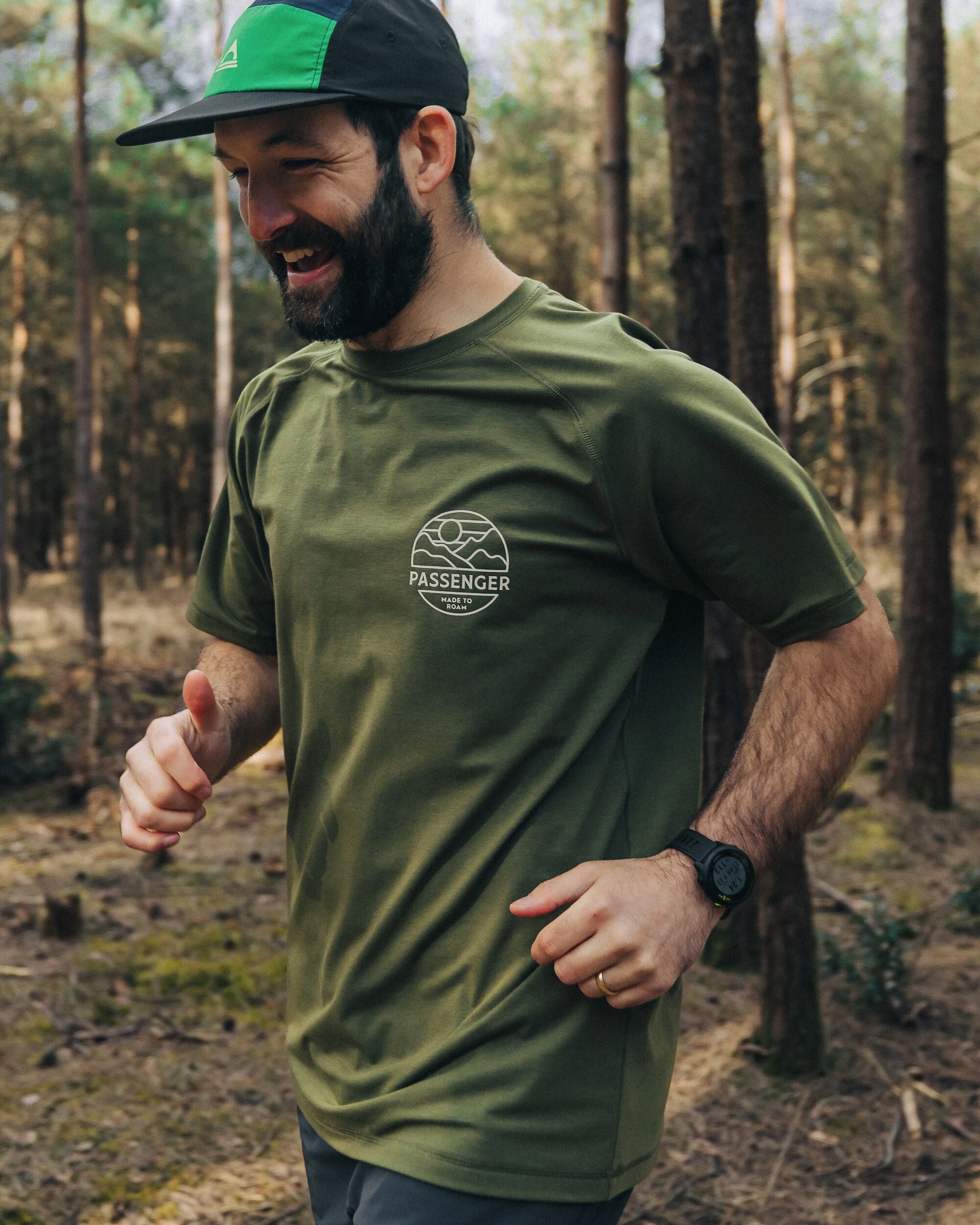 Sedona Recycled Active T-Shirt - Khaki - Lifestyle