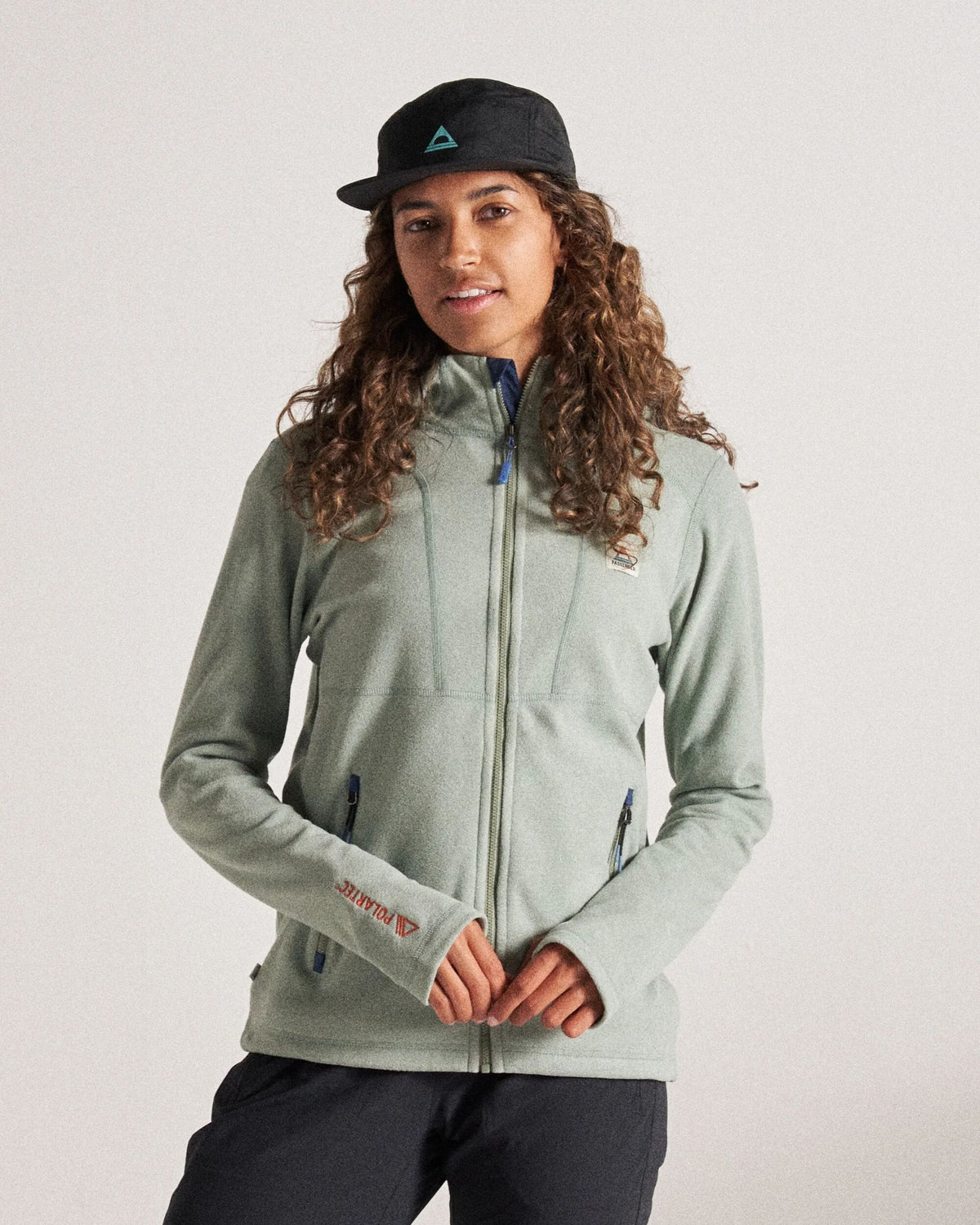 Crest Polartec® Fleece Hoodie - Pistachio - Studio Model