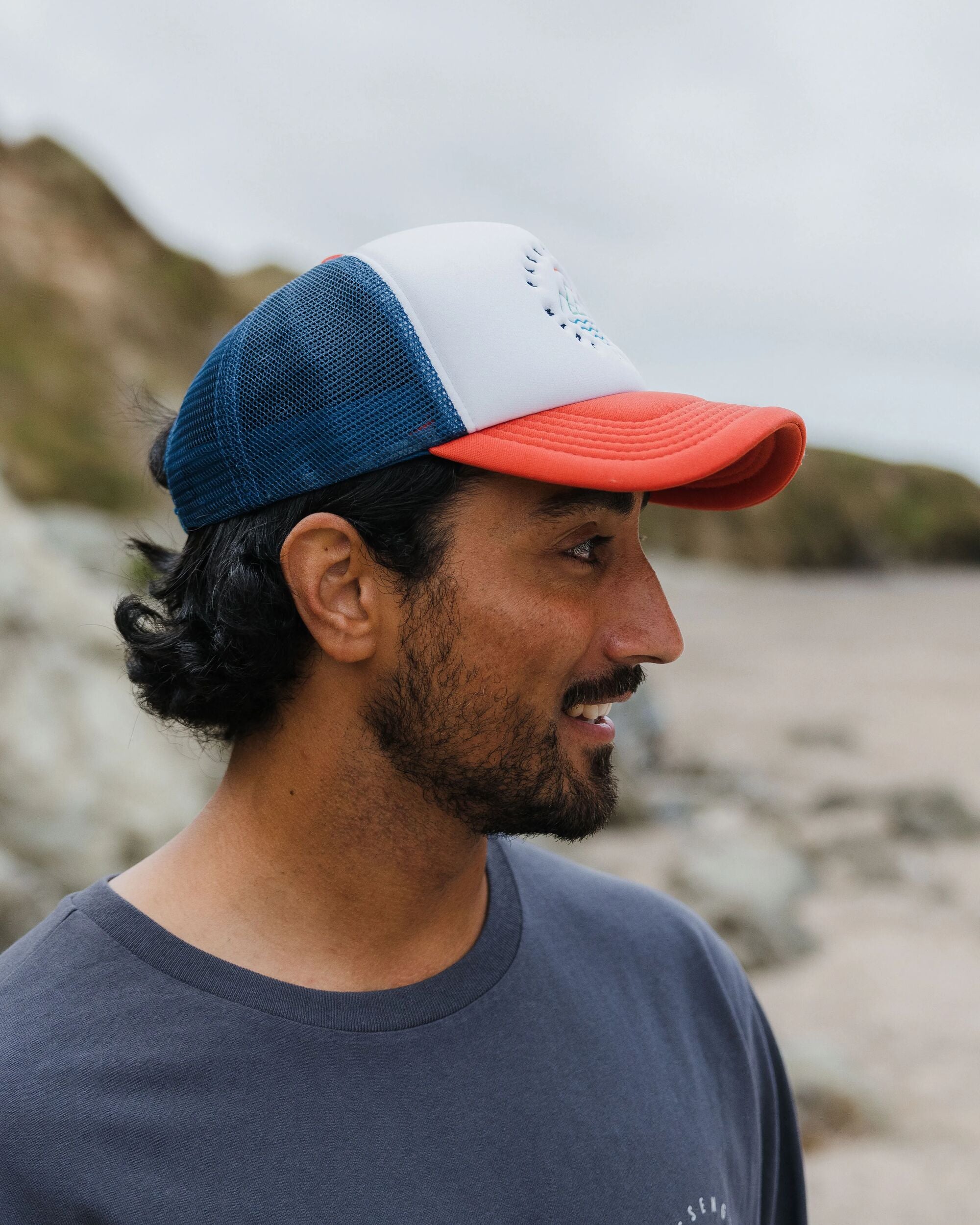 Escapism Trucker Cap - Moonlight Blue/Red Spice - Lifestyle - Male