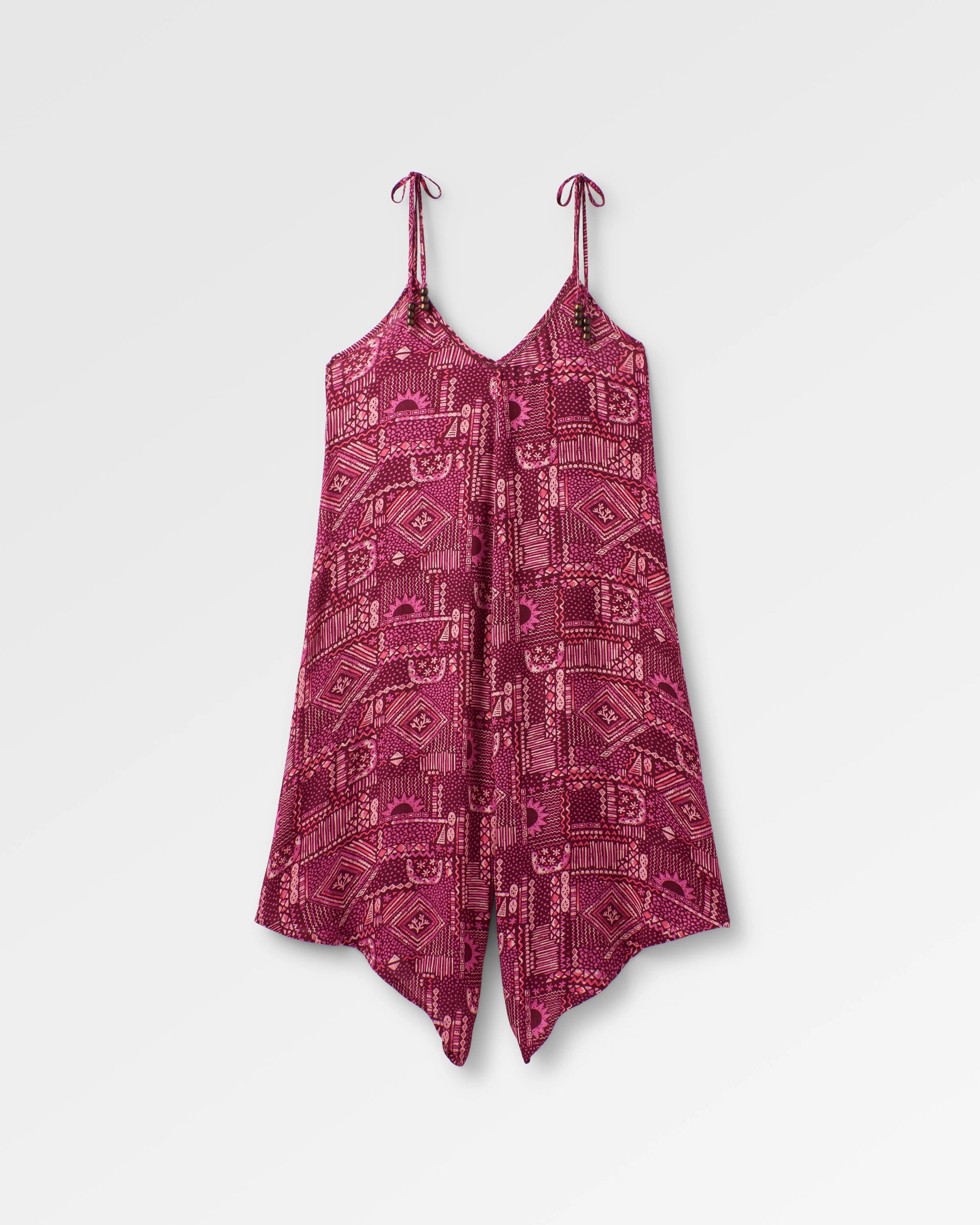 Copetín Jumpsuit - Vintage Patchwork Wine - Flatlay