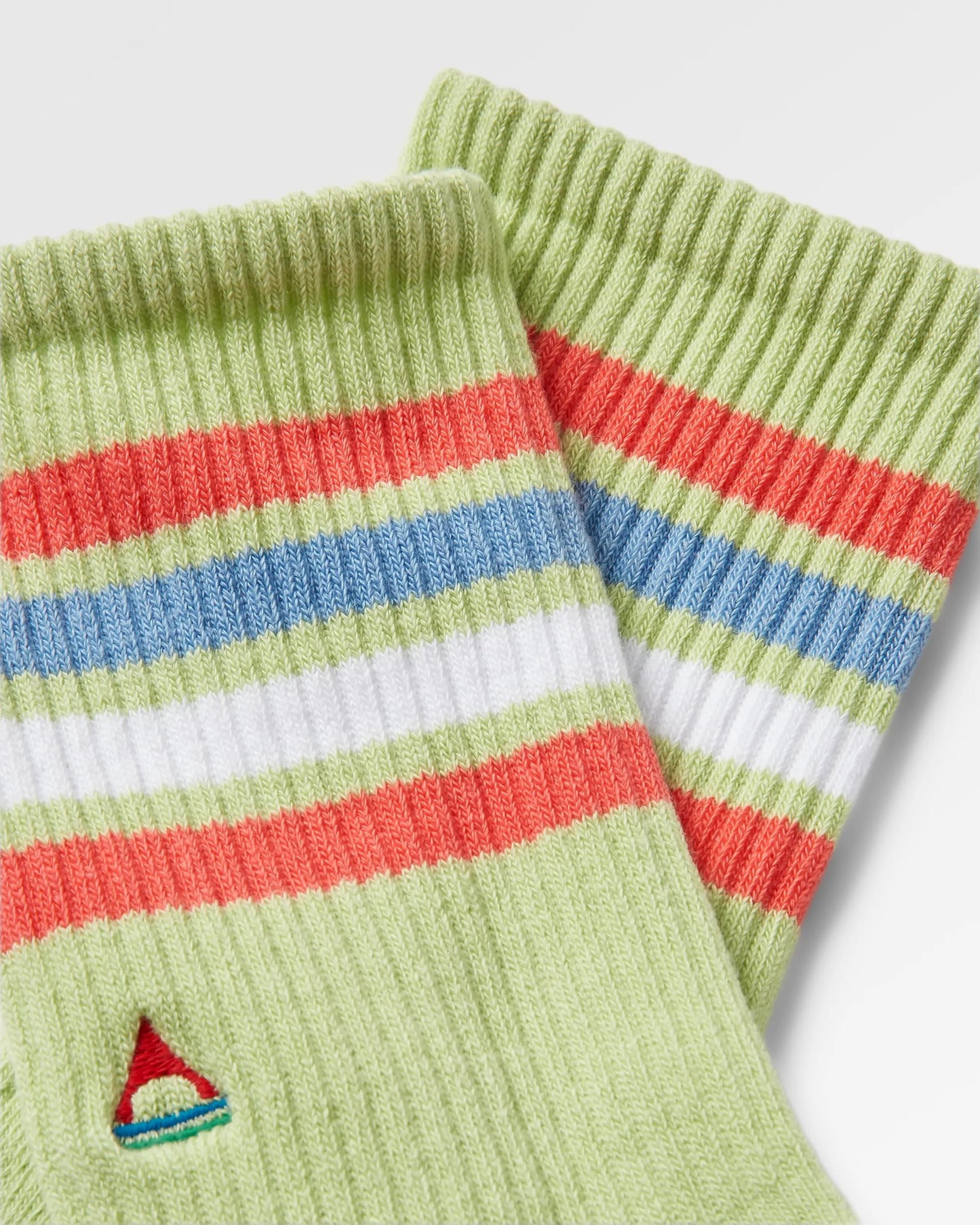 Organic Midweight Crew Socks - Green Fig