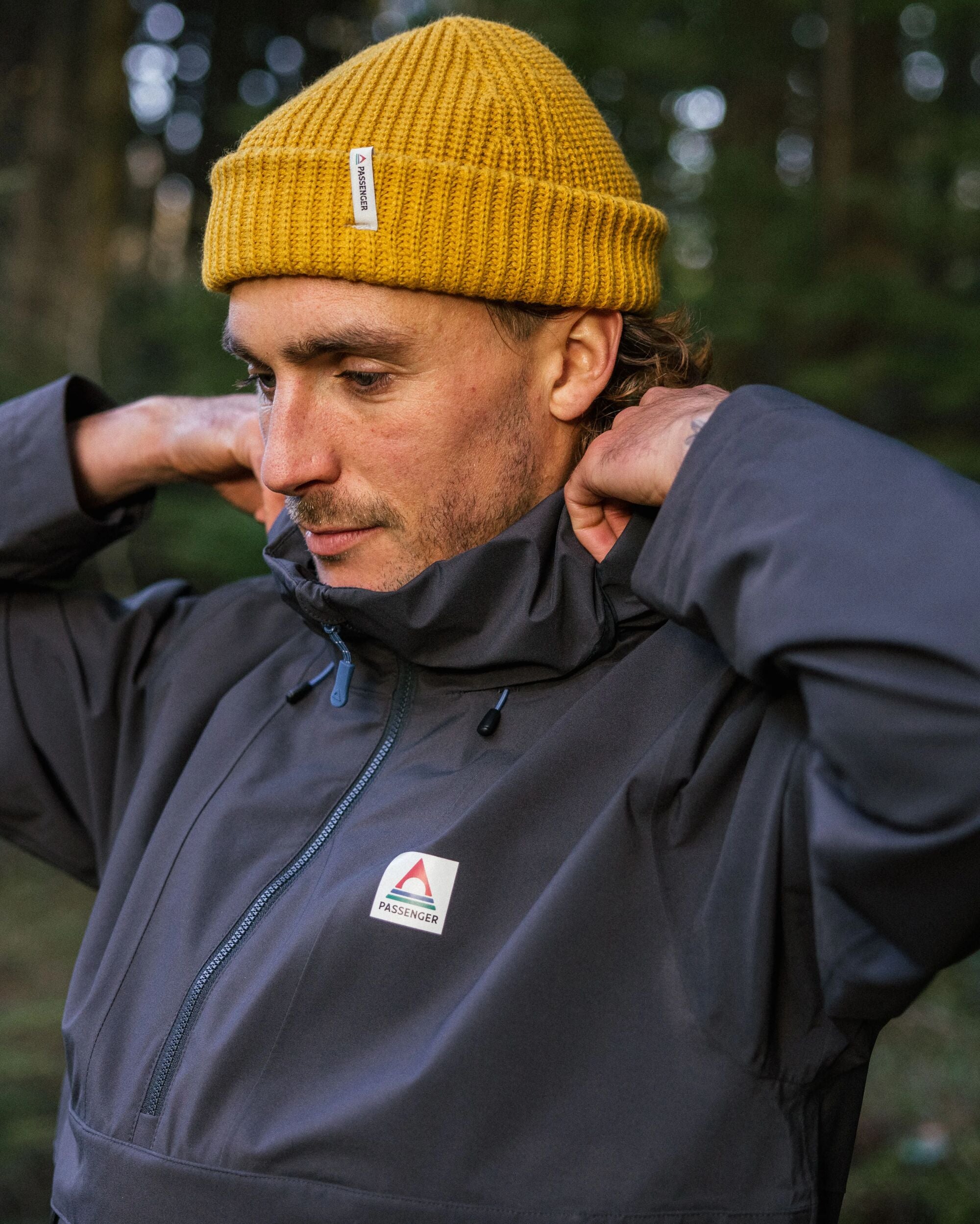 Diablo Recycled Waterproof Anorak - Faded Black - Lifestyle