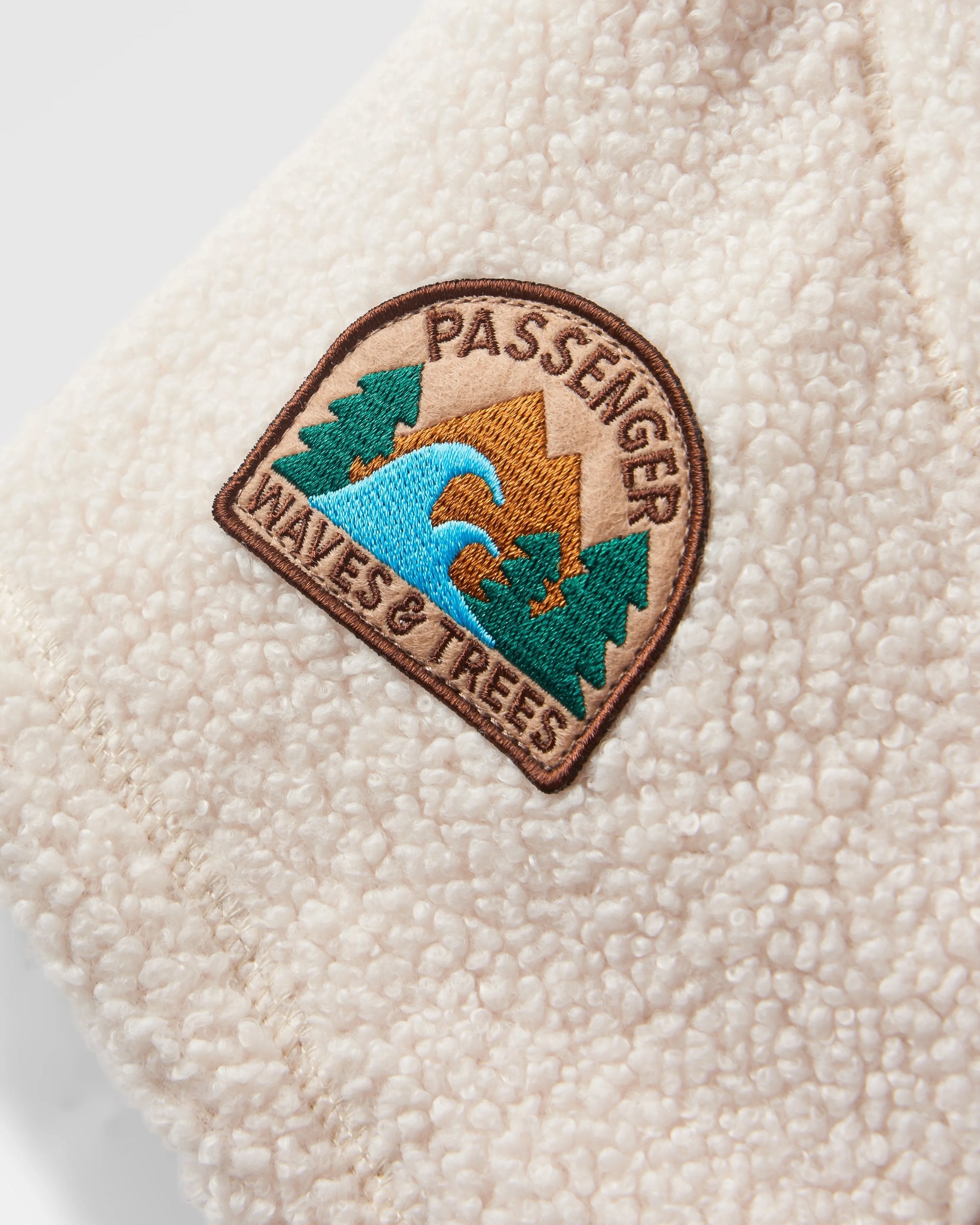 Snowdrift Recycled Fleece Hood - Birch - Flatlay