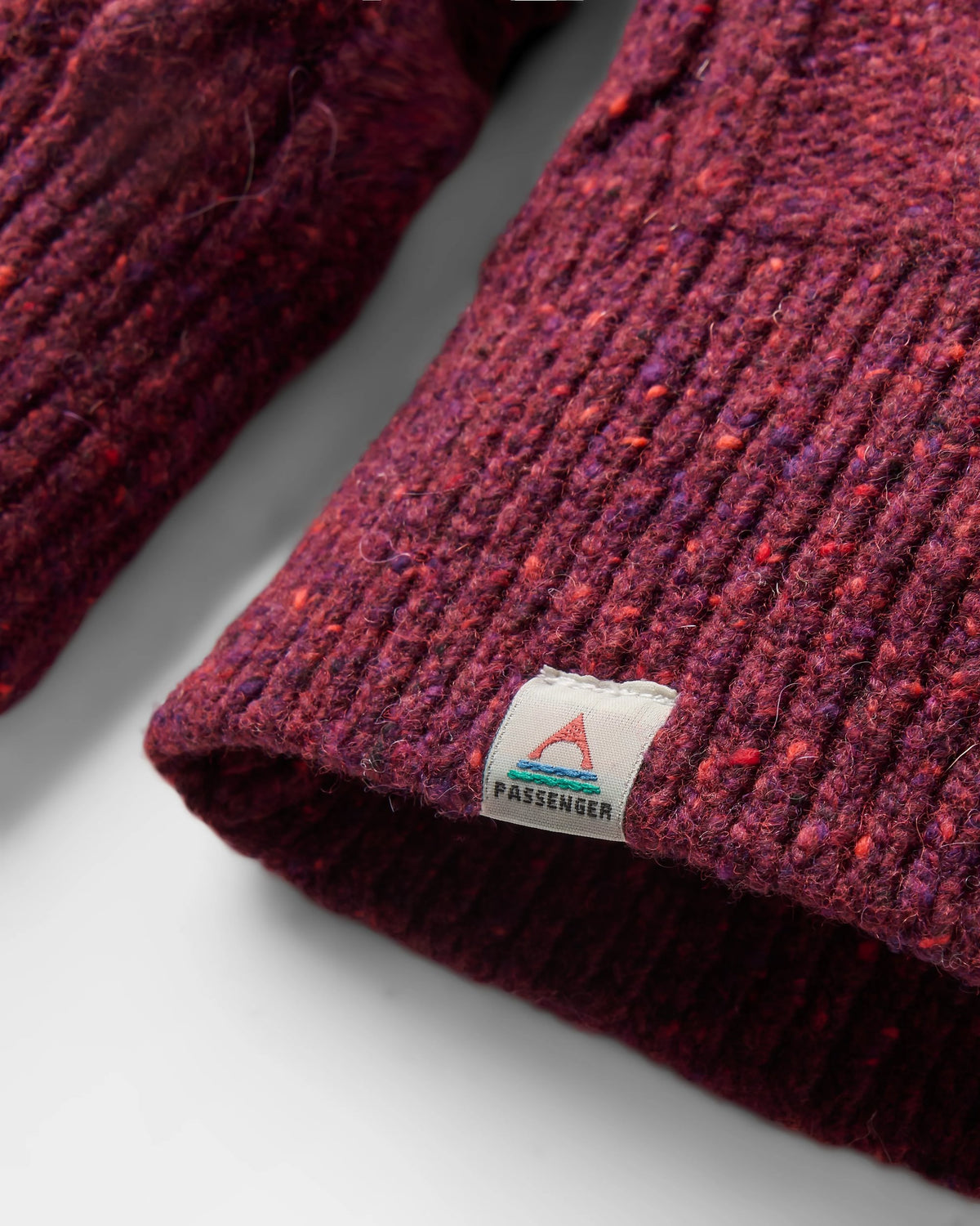Sandbar Merino Blend Knitted Jumper - Fig - Flatlay