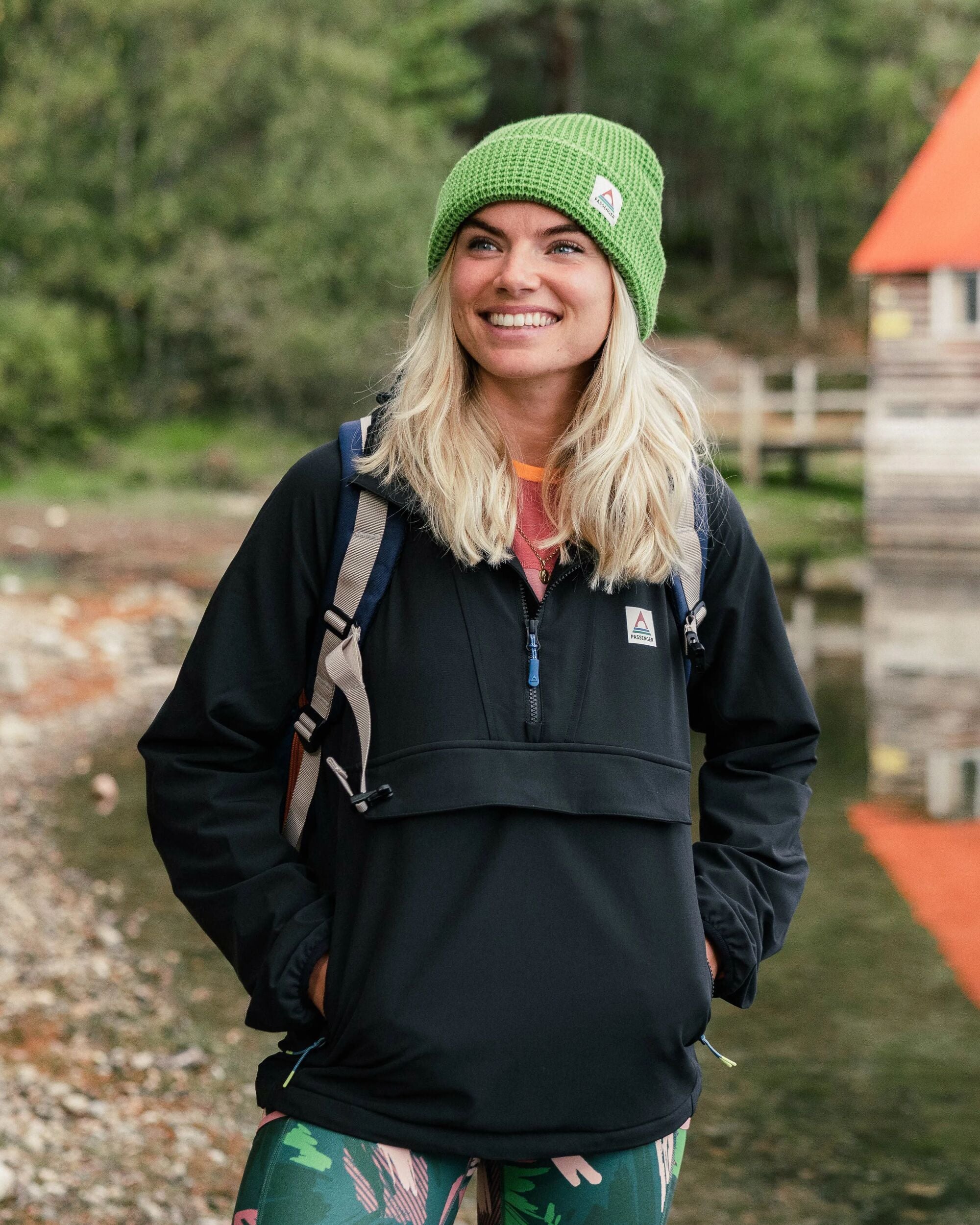 Ocean Recycled Softshell Anorak - Black - Lifestyle