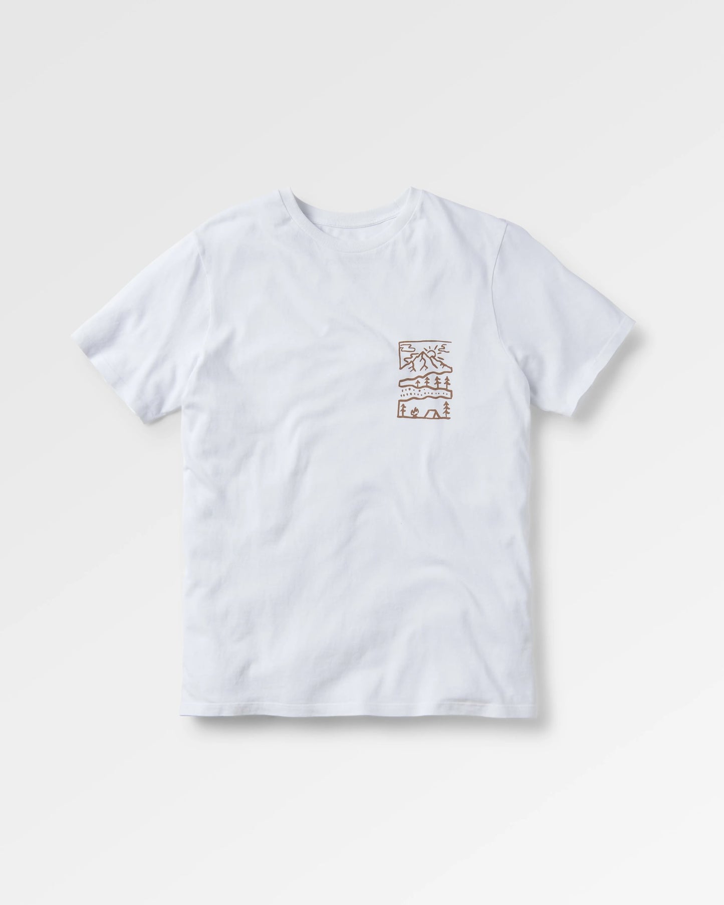 Nature Recycled Cotton T-Shirt - White - Flatlay