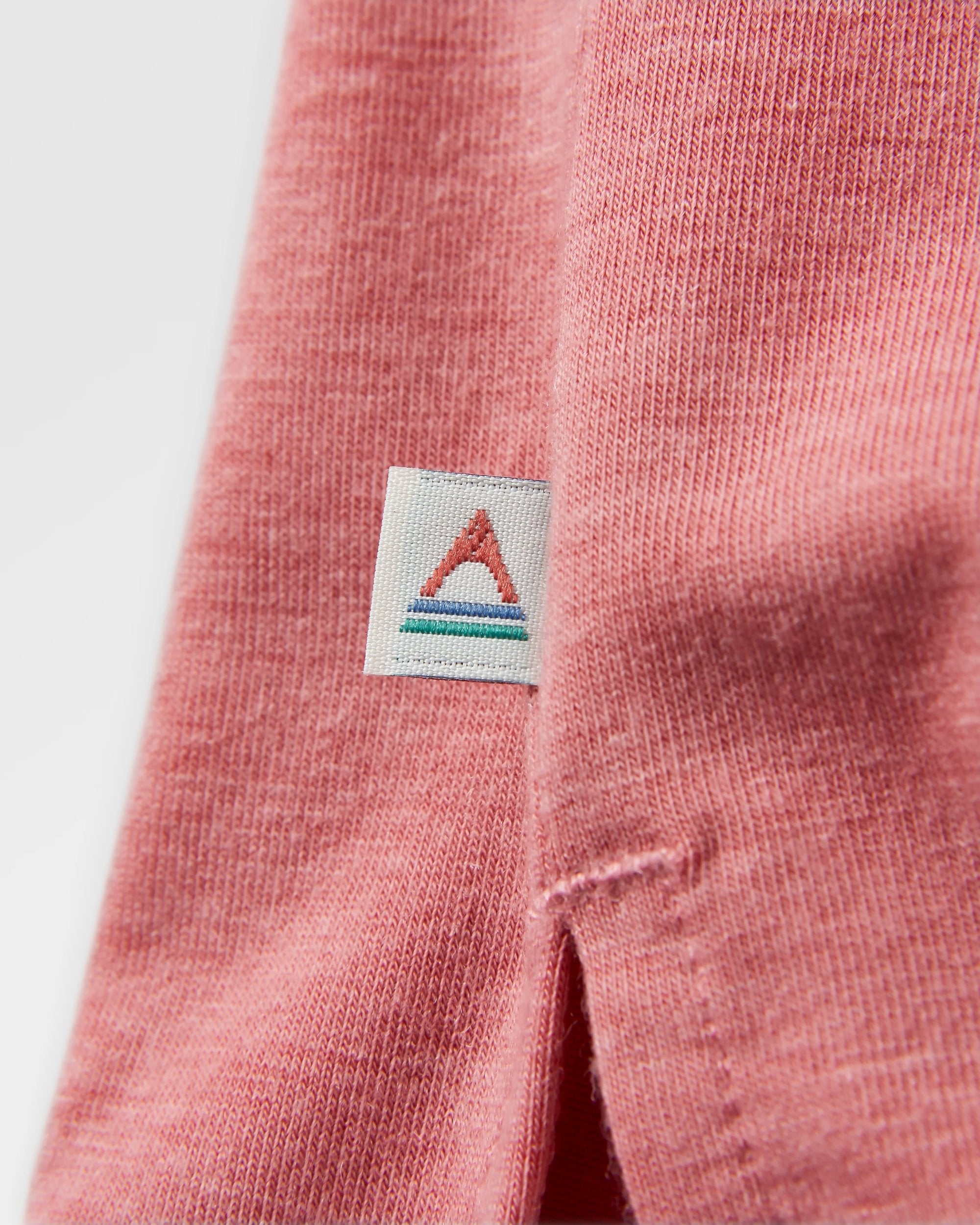 Sorrento Recycled Active LS T-Shirt - Dusty Rose - Flatlay