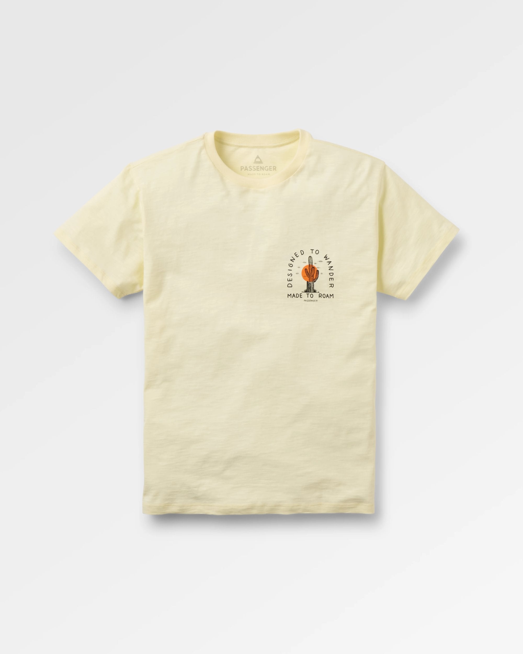Explore T-Shirt - Pale Yellow - Flatlay
