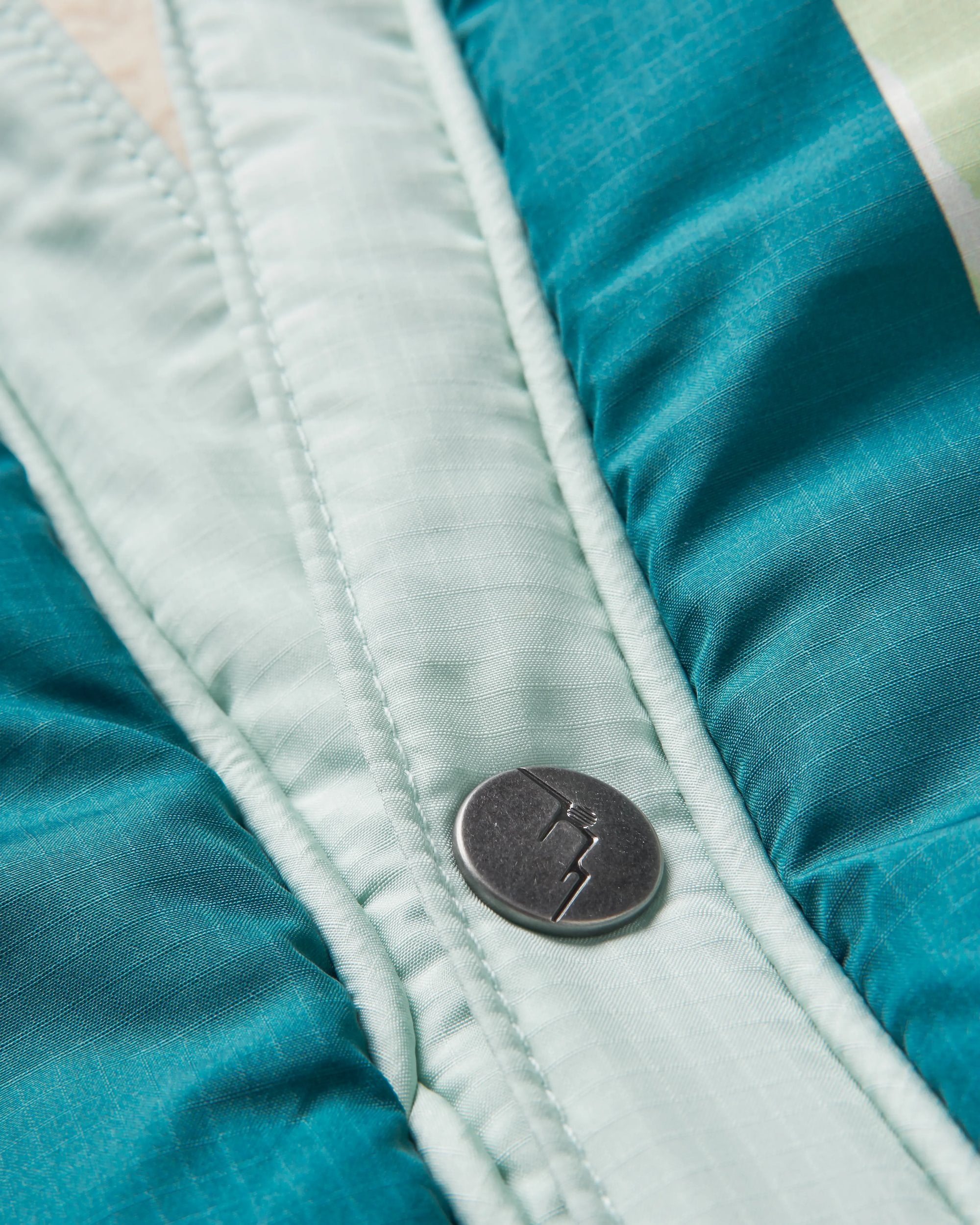 Cabin Recycled Sherpa Blanket - Abstract Mountain Green - Flatlay