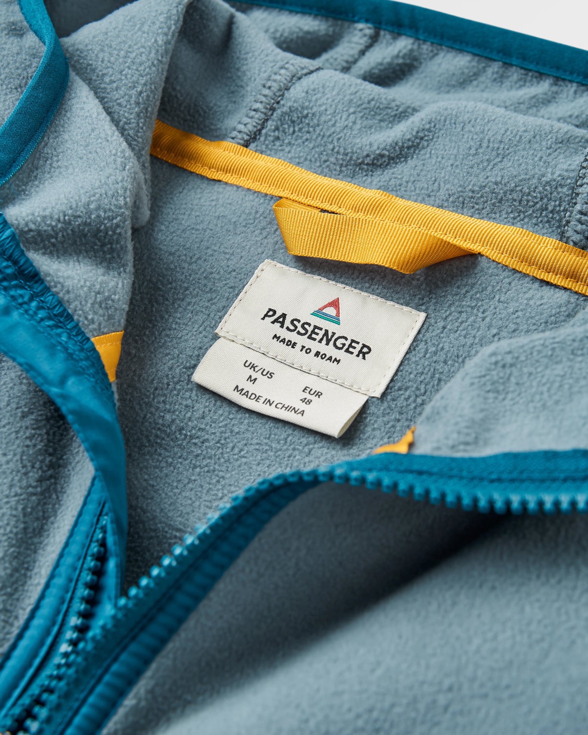 Set Off Recycled Polar Hooded Fleece - Tidal Blue/Storm Grey  - Flatlay