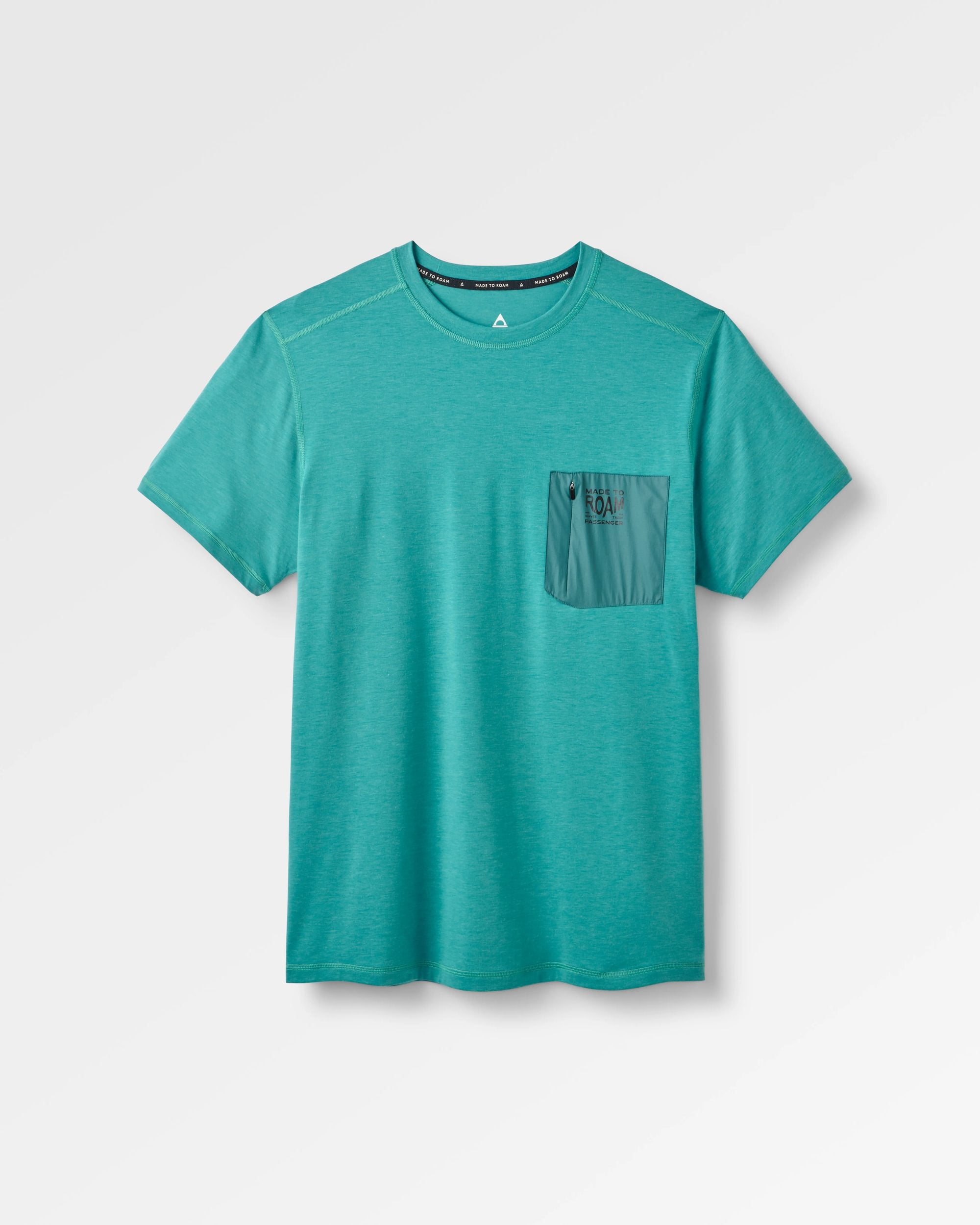 Men's Solscape Active T-Shirt - Ocean Teal Marl - Flatlay