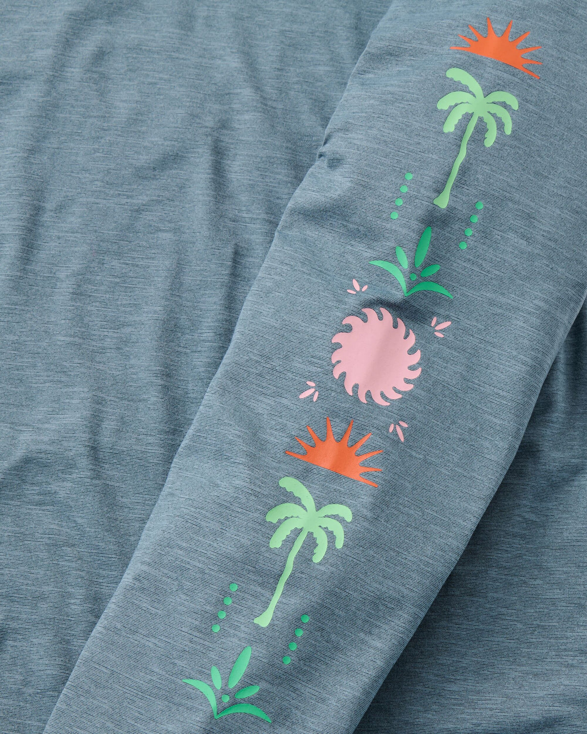 Sunvale Lightweight UPF50 LS T-Shirt - Storm Grey Marl - Flatlay