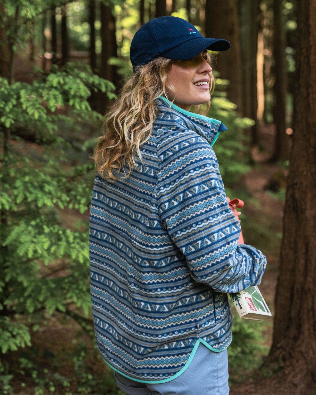 Sorrel Polar Fleece - Geo Stripe Dark Denim - Lifestyle