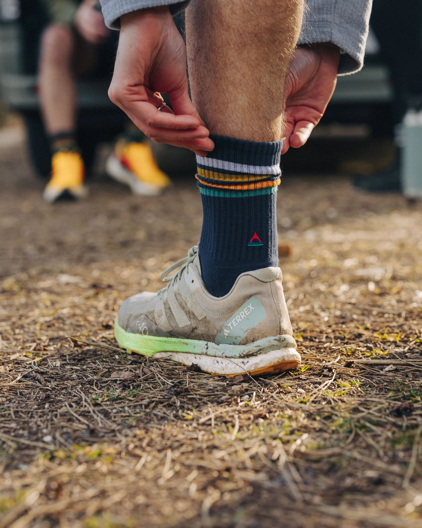 MensOrganic Midweight Crew Socks - Rich Navy - Lifestyle