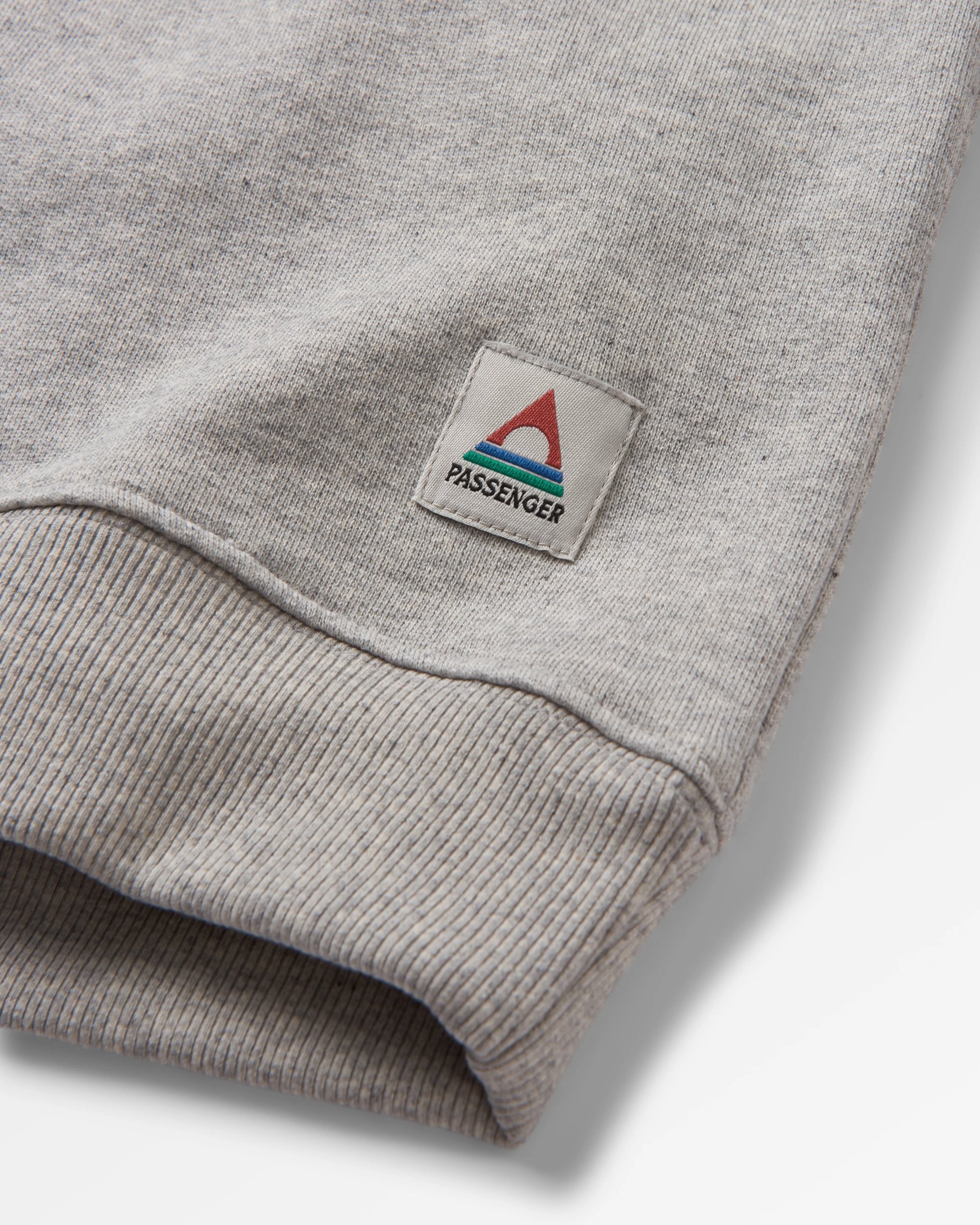 Heritage Recycled Cotton Oversized Sweatshirt - Mid Grey Marl - Flatlay