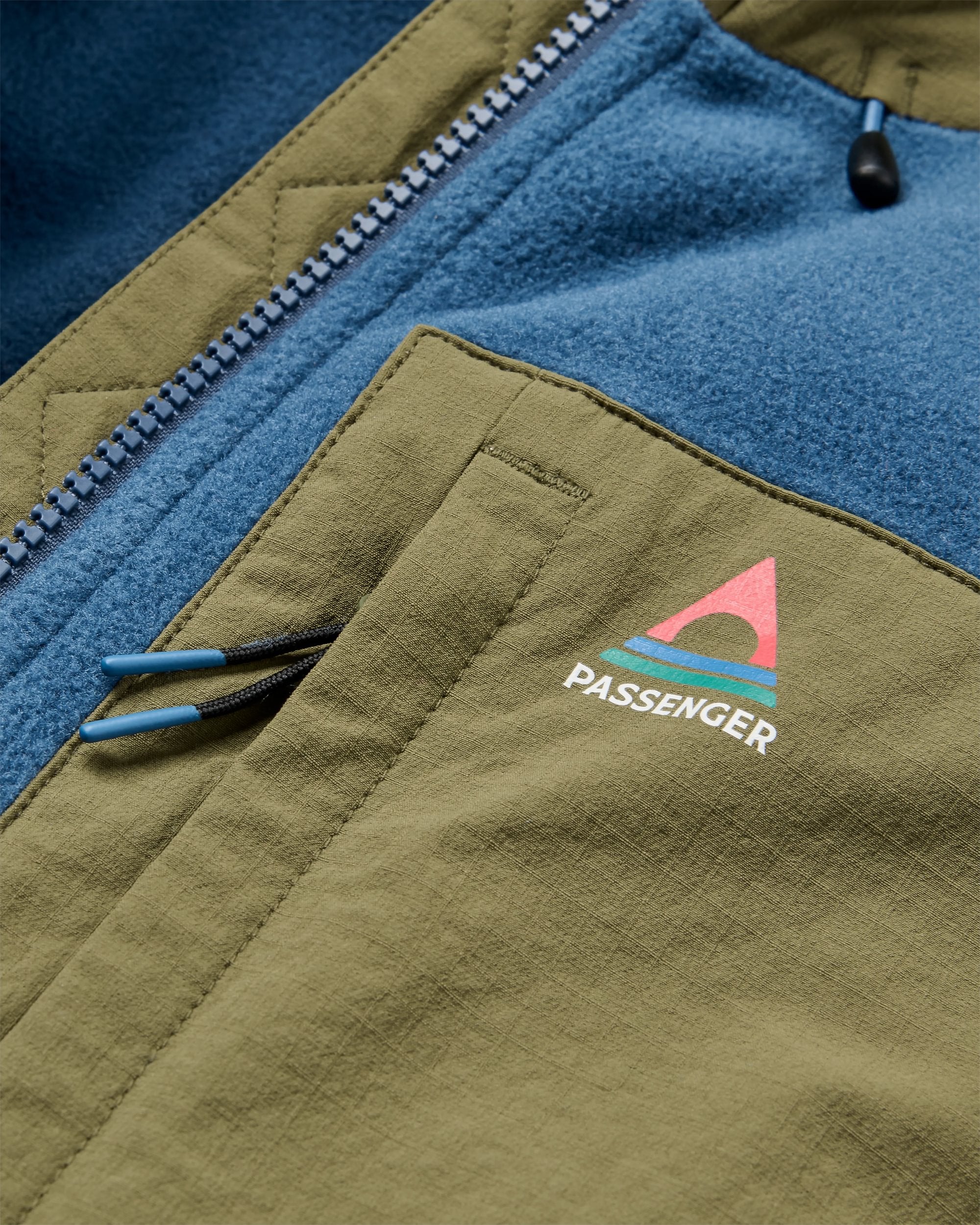 Sierrascape Men's Recycled Polartec® Fleece Hoodie - Dark Denim - Flatlay